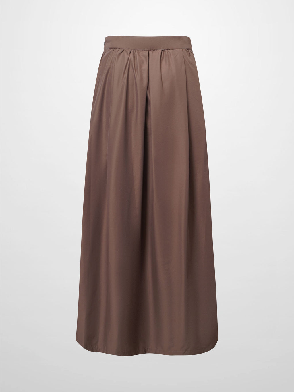 Waisted Full Taffeta Skirt-Mocha Mousse