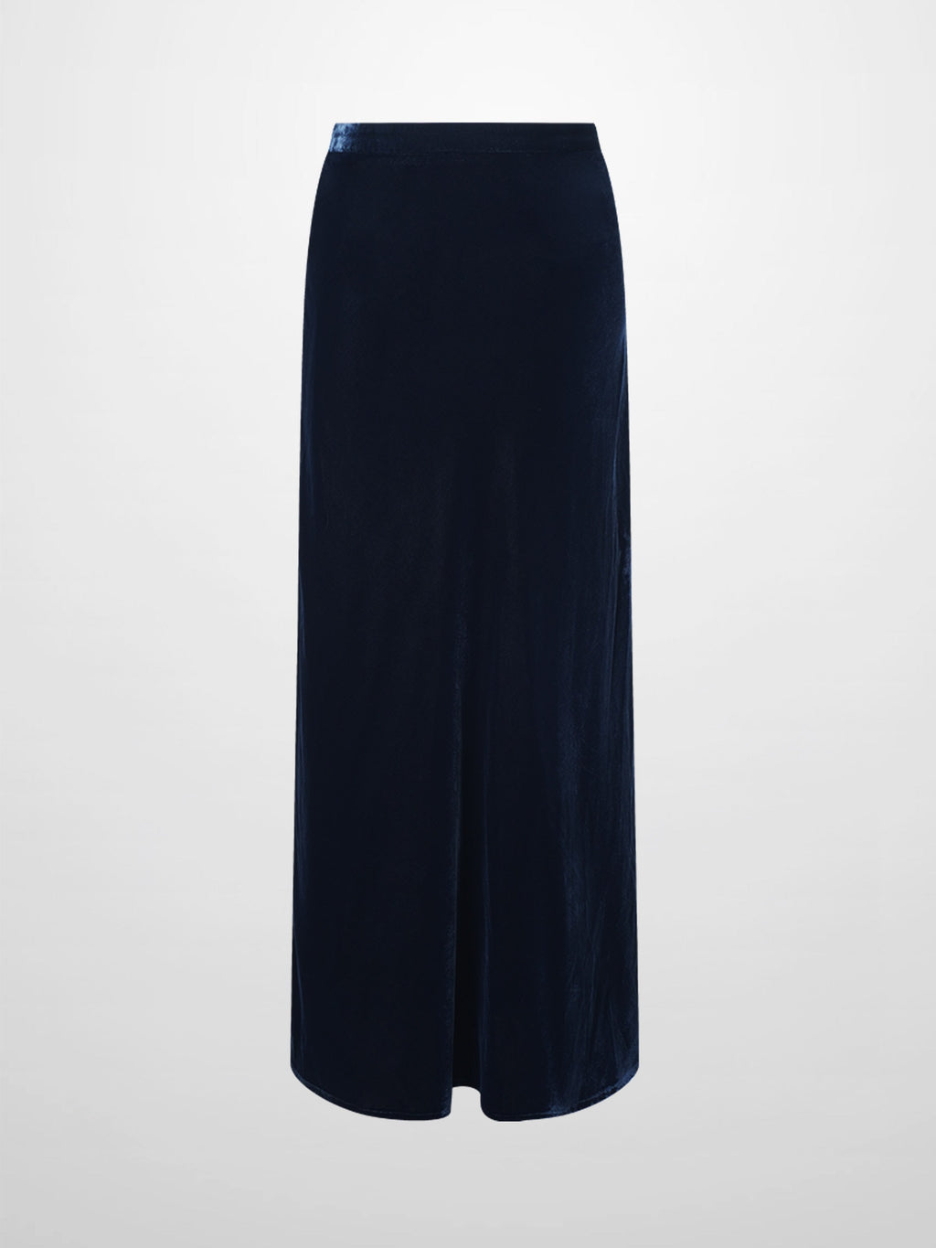 Velvet Flare Skirt-Grey/Blue