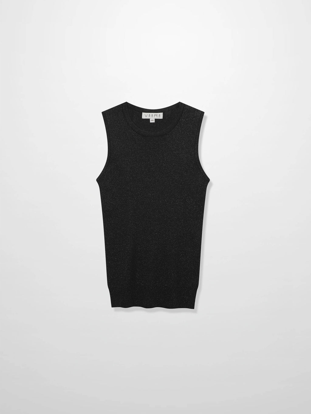 Lurex Sleeveless Sweater-Black
