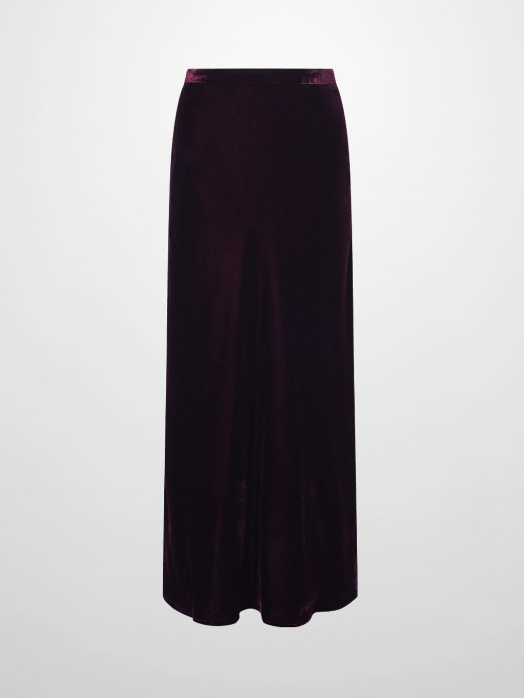 Velvet Flare Skirt-Burgundy
