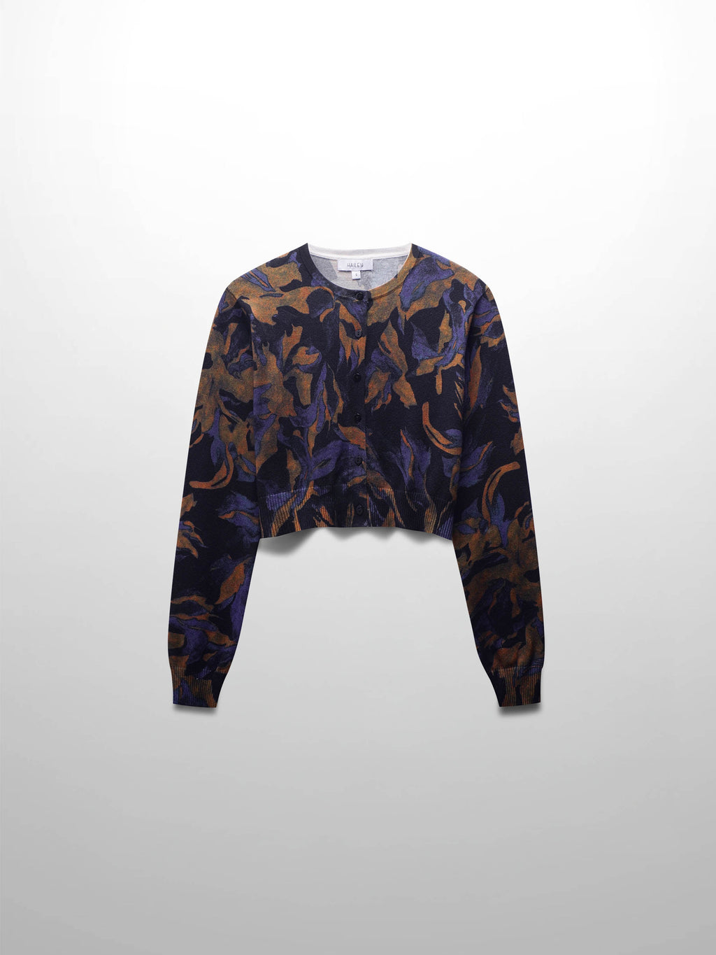 Printed Cardigan-Purple Floral