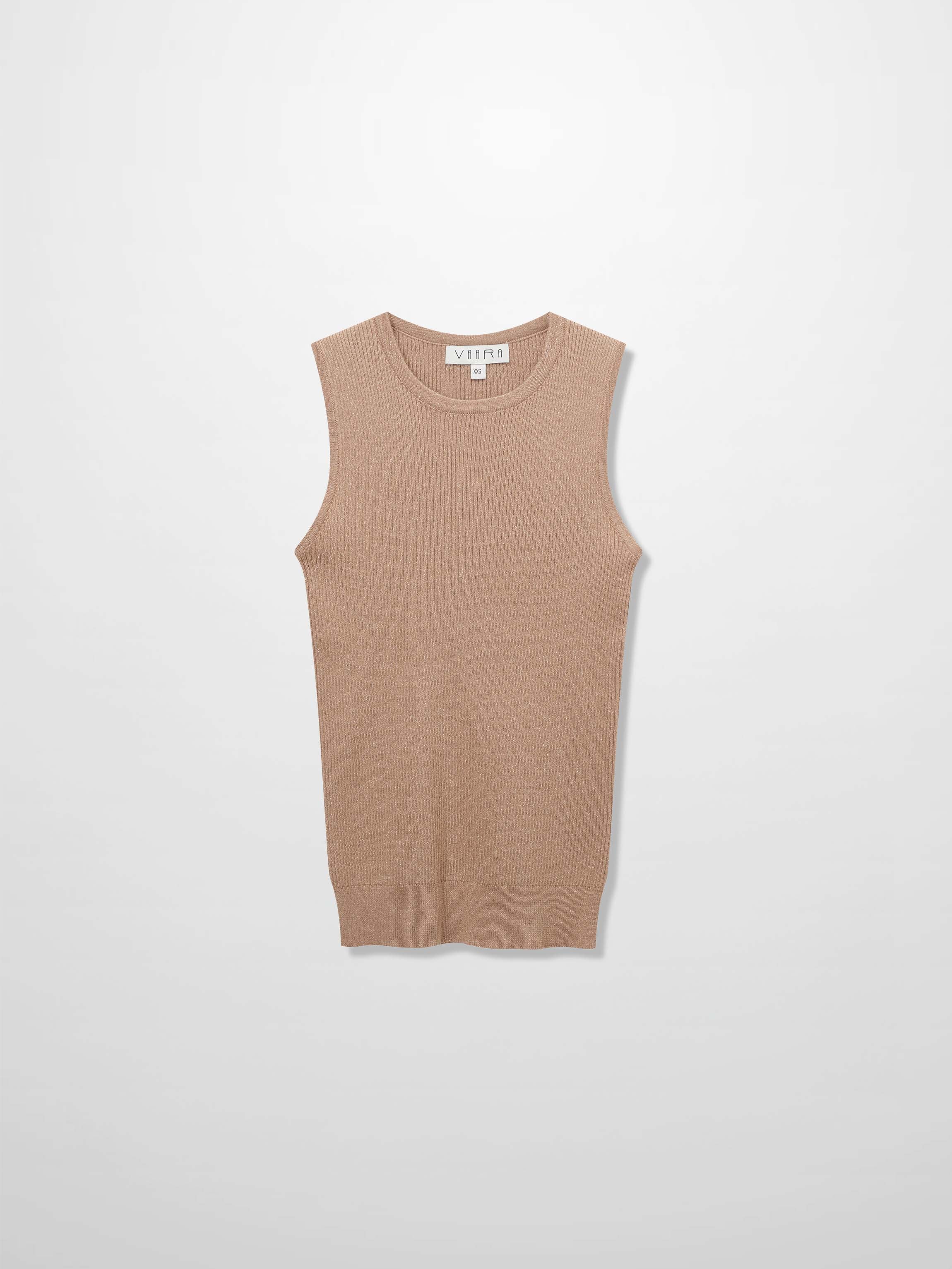 Lurex Sleeveless Sweater-Neutral