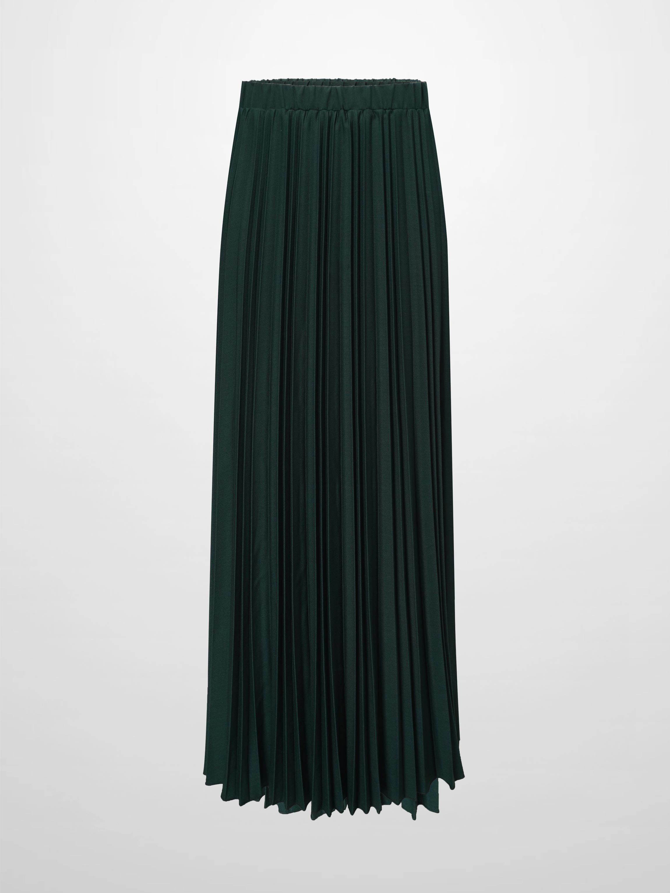 Mix Pleat Skirt-Emerald Green