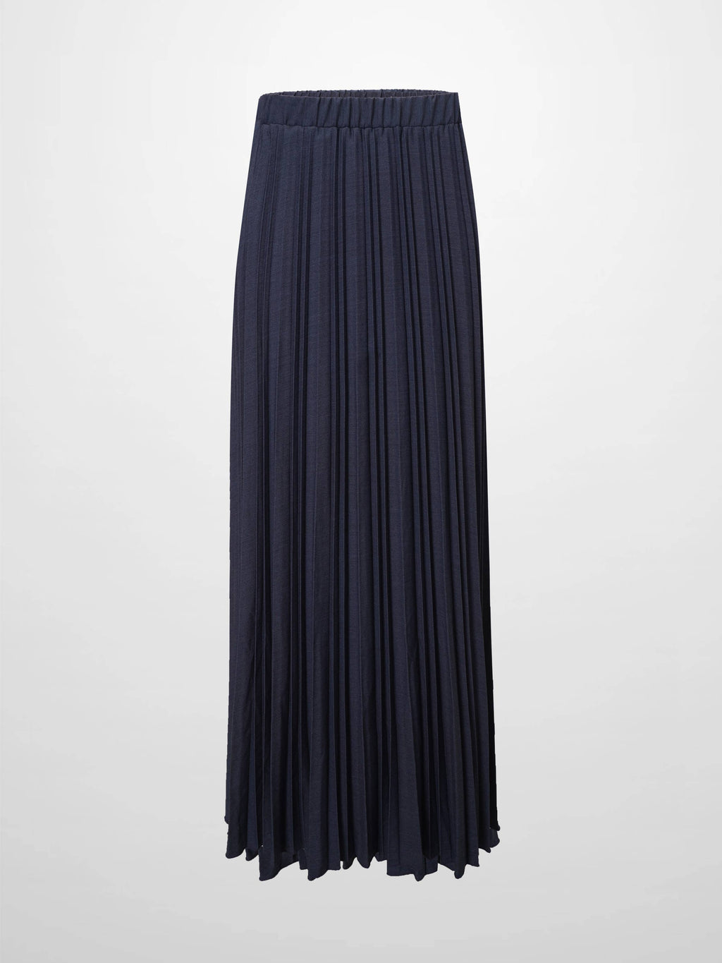 Mix Pleat Skirt-Dark Blue Denim
