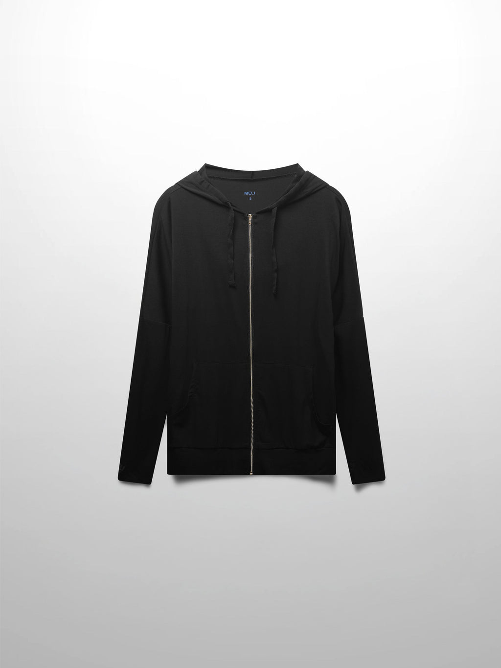ZIP UP HOODIE-BLACK