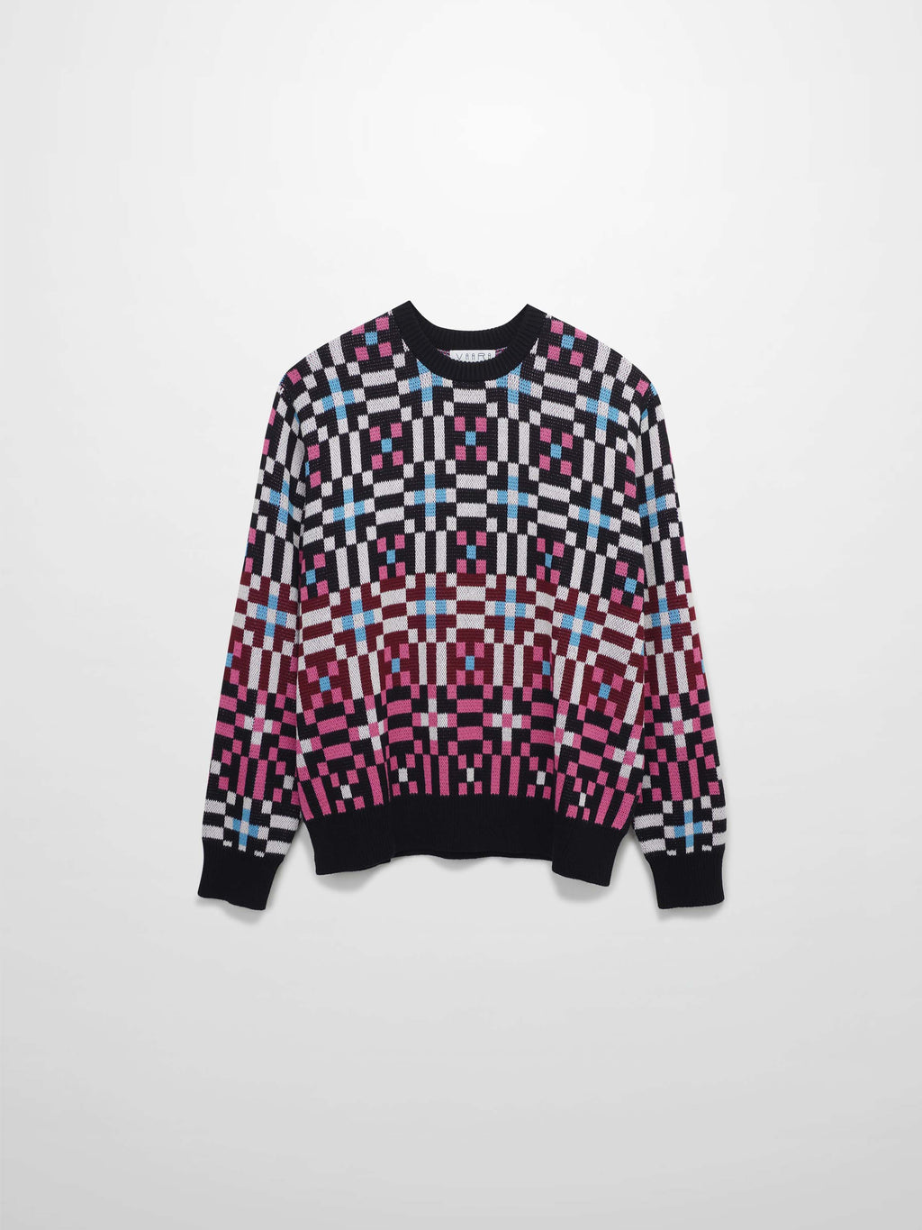 Geometric Design Sweater-Pink