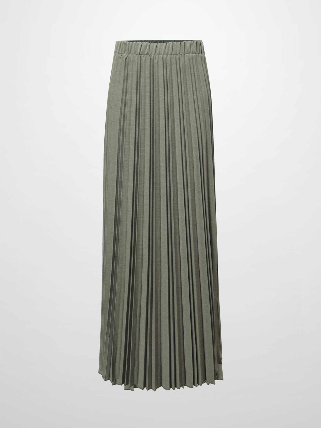 Mix Pleat Skirt-Olive Green