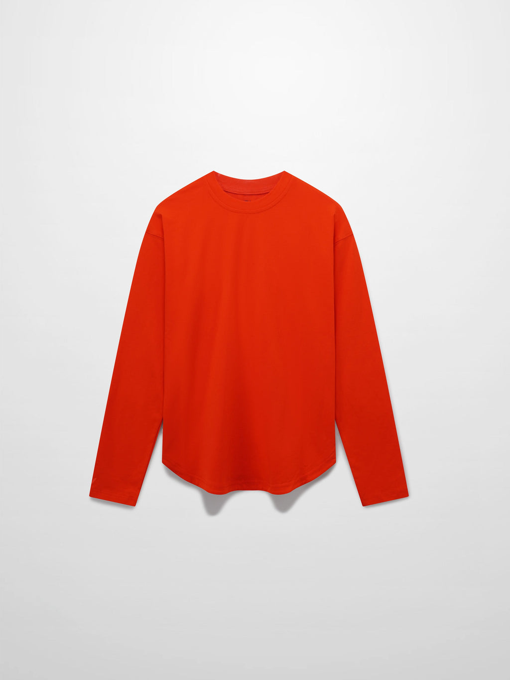 Oversized Rounded Hem T-Shirt-Orange