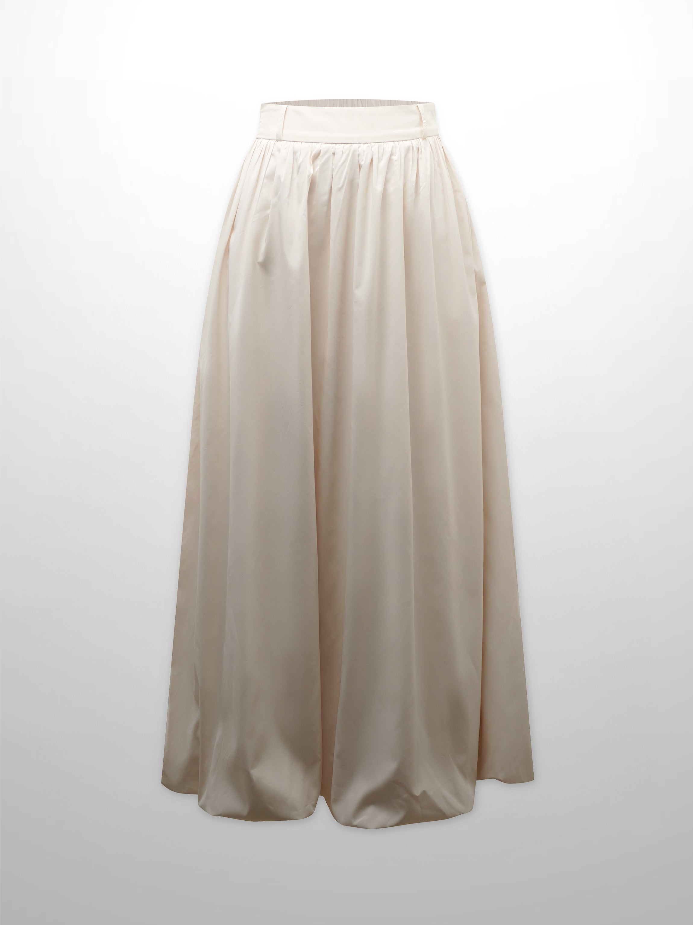 Taffeta Bubble Skirt-Ivory
