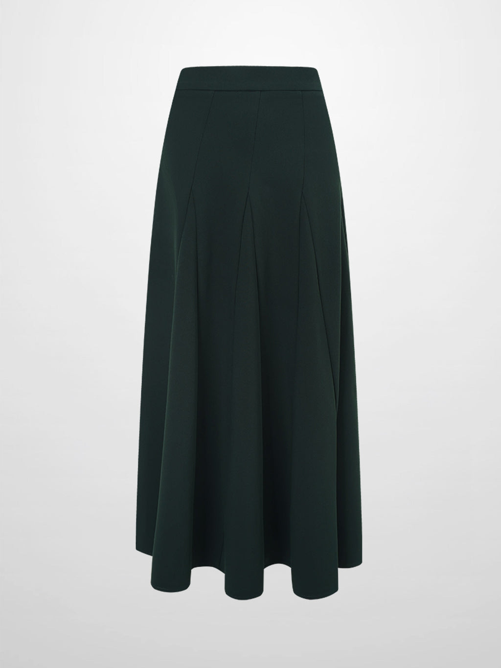 V Paneled Maxi Skirt-Green