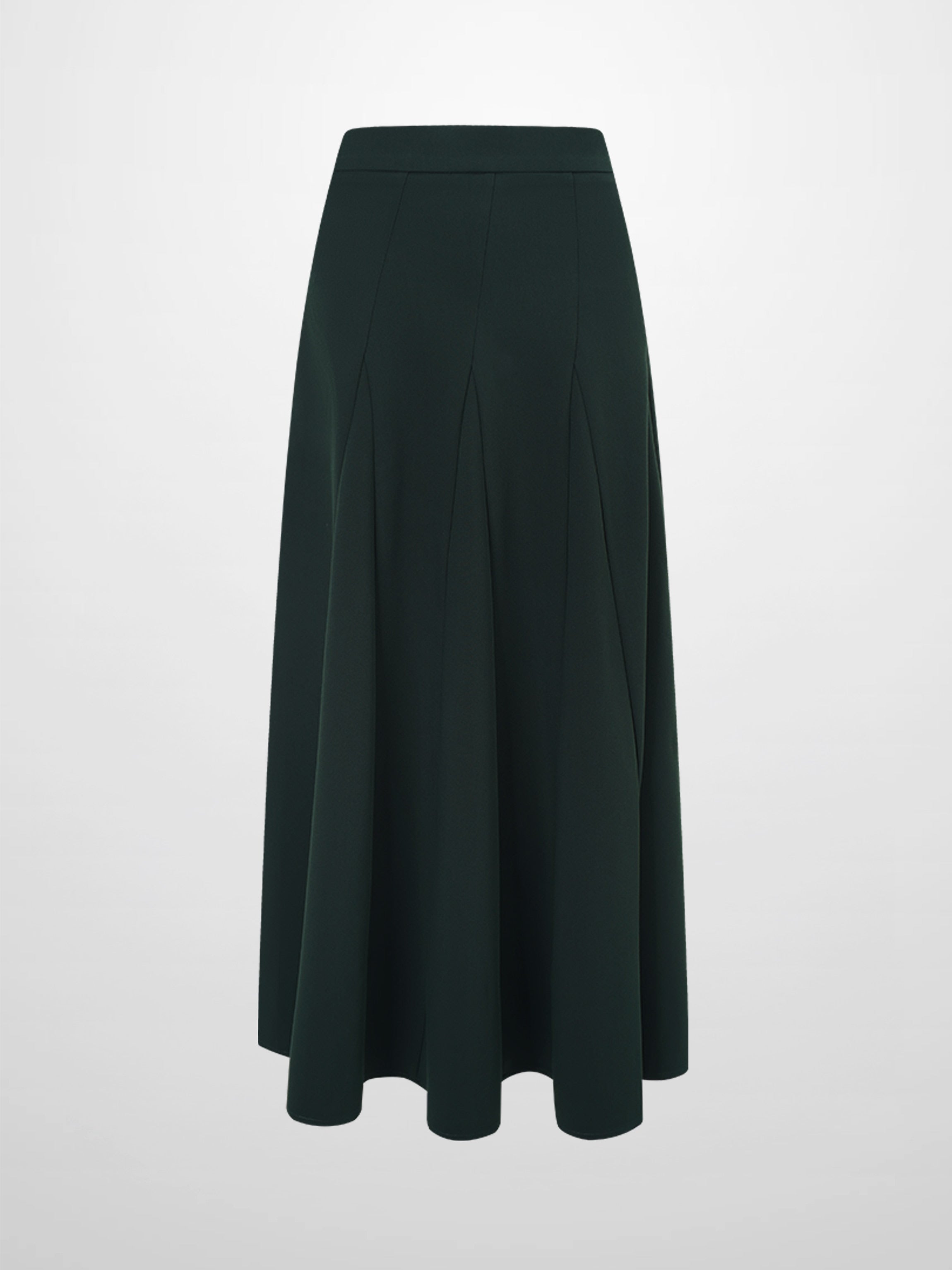 V Paneled Maxi Skirt-Green