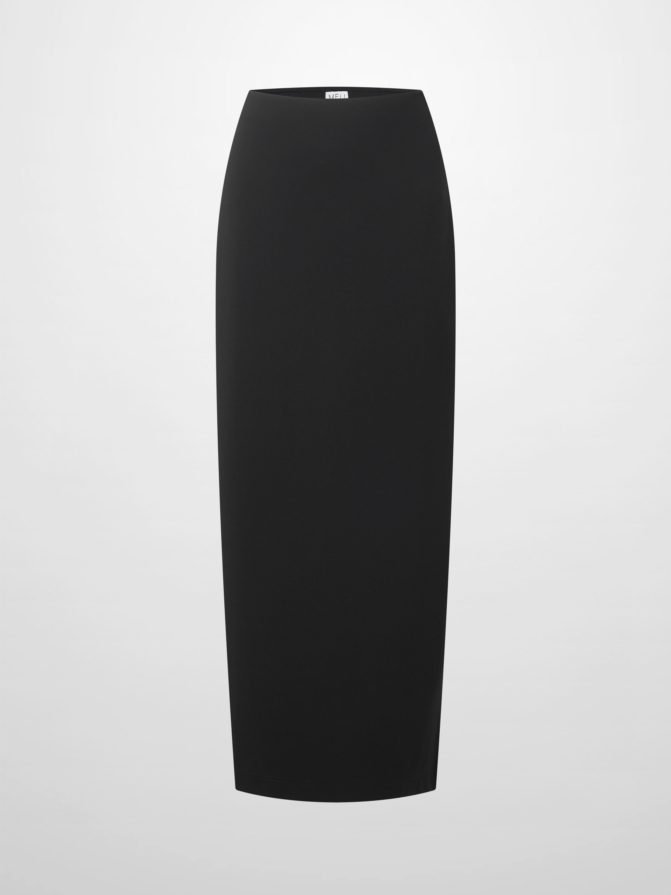 Straight Maxi Stretch Skirt-Black