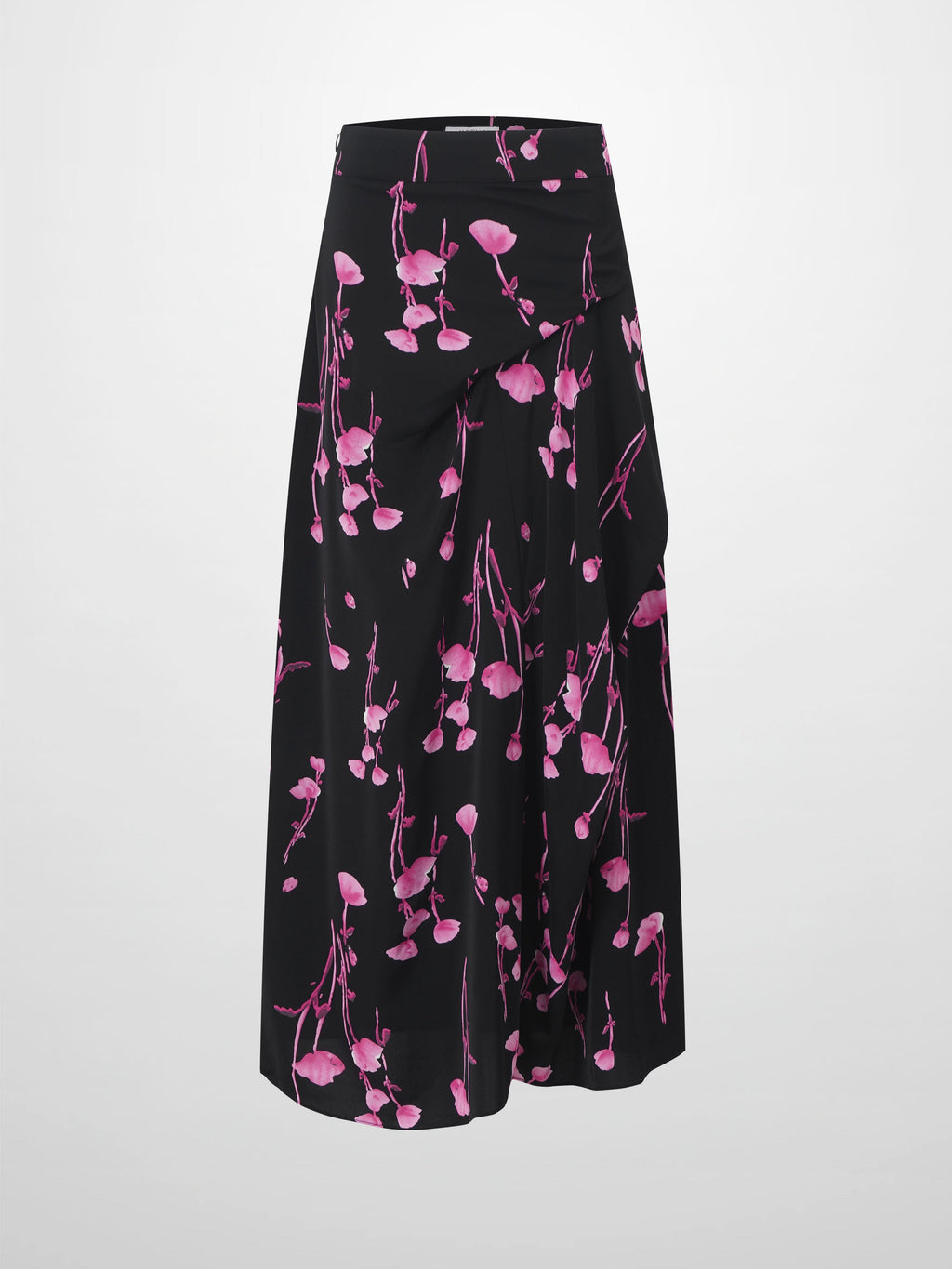 Gathered Overlay Skirt-Pink Floral