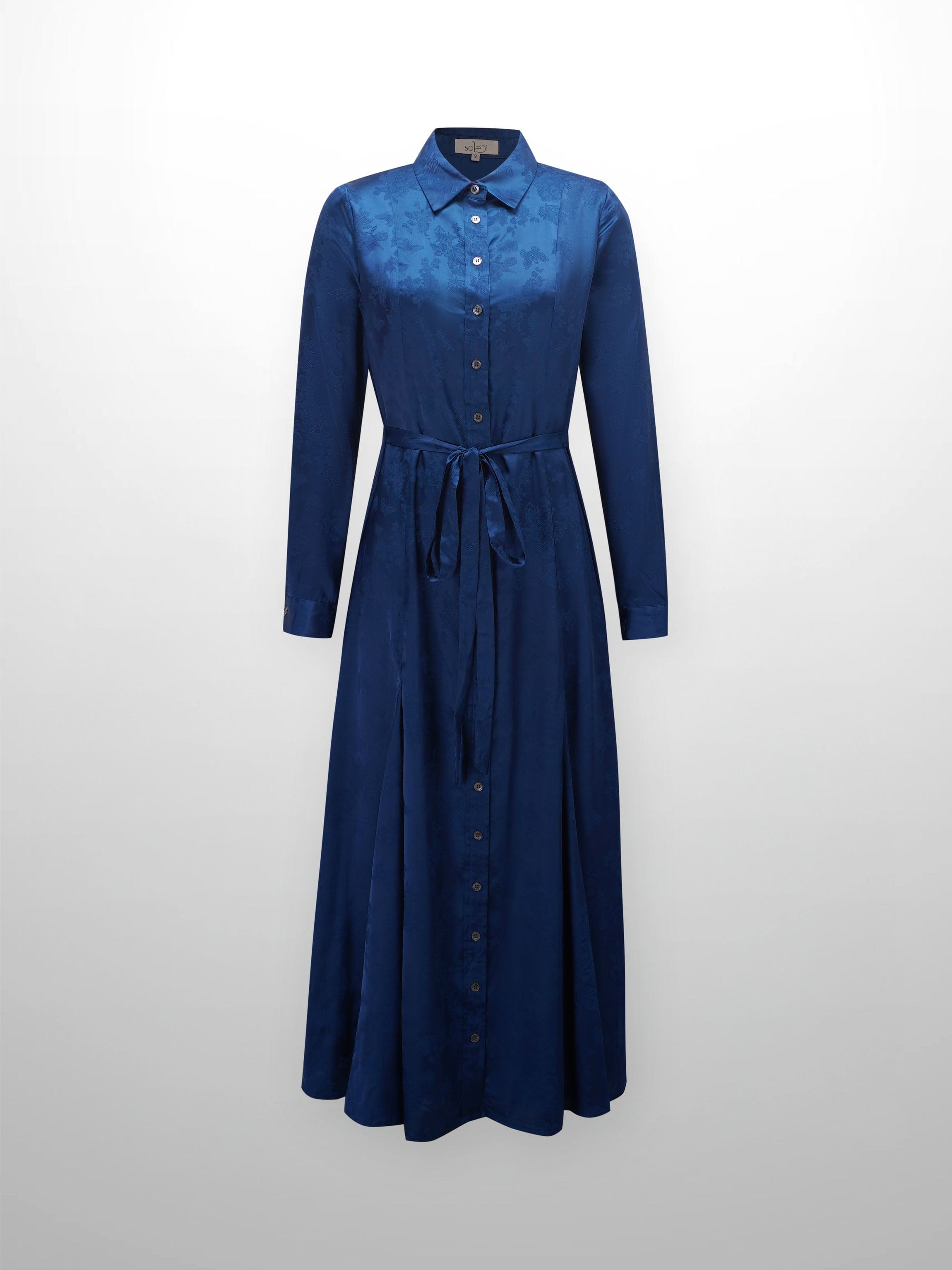 A Line Shirtdress-Teal