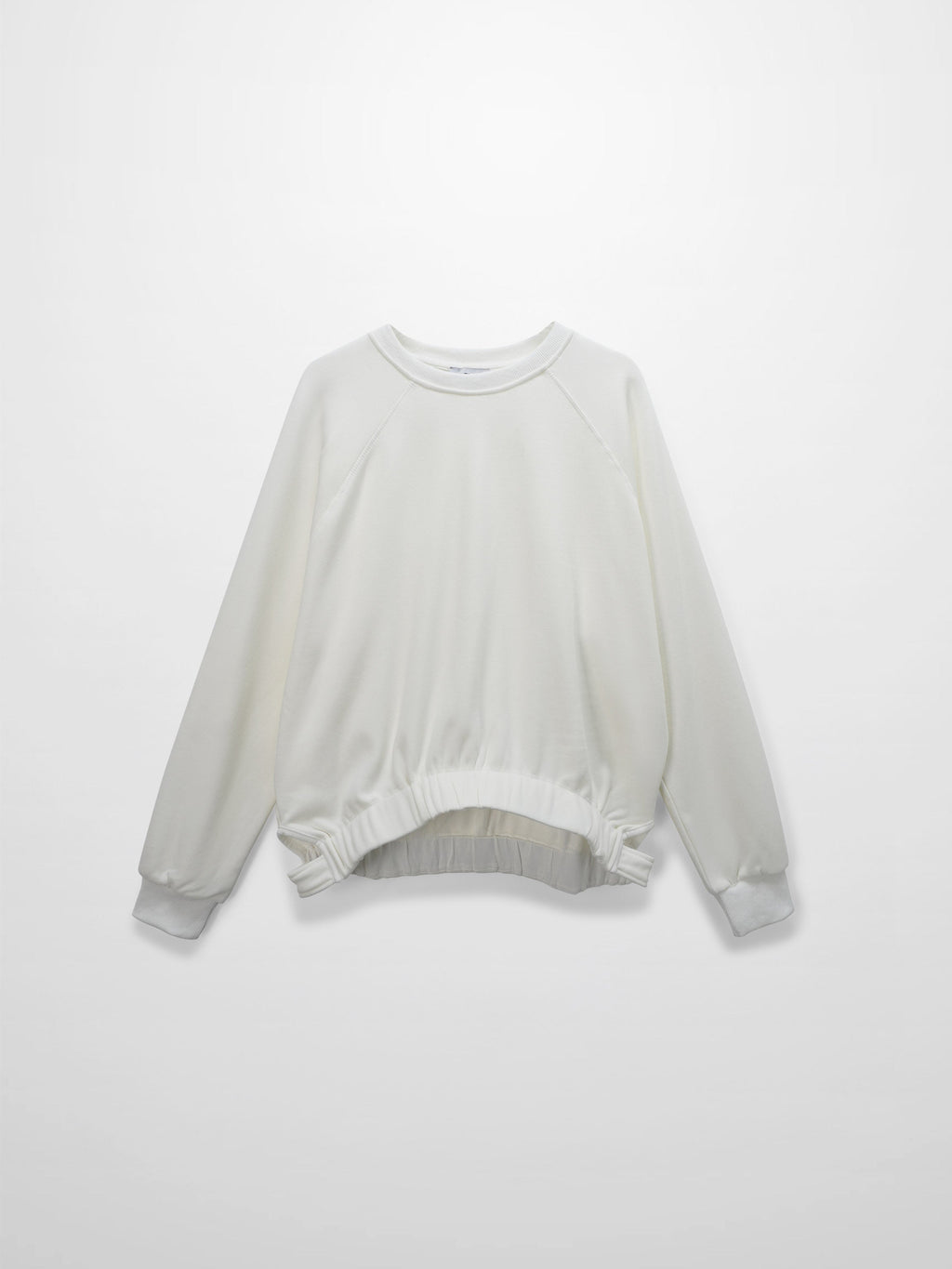 Side Strap Dolman Sweatshirt-Cream