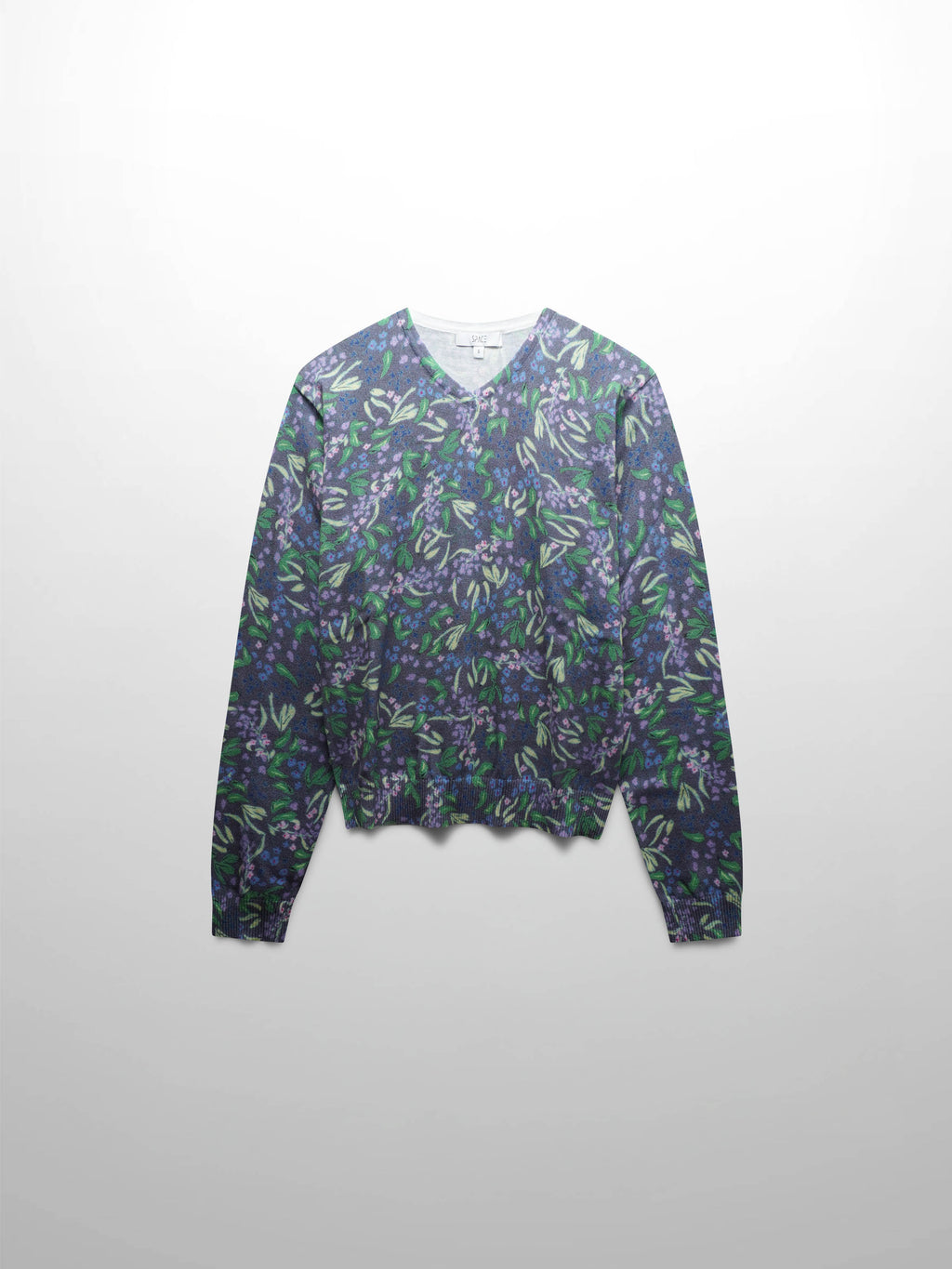 Floral Design Sweater-Lavender Blossom