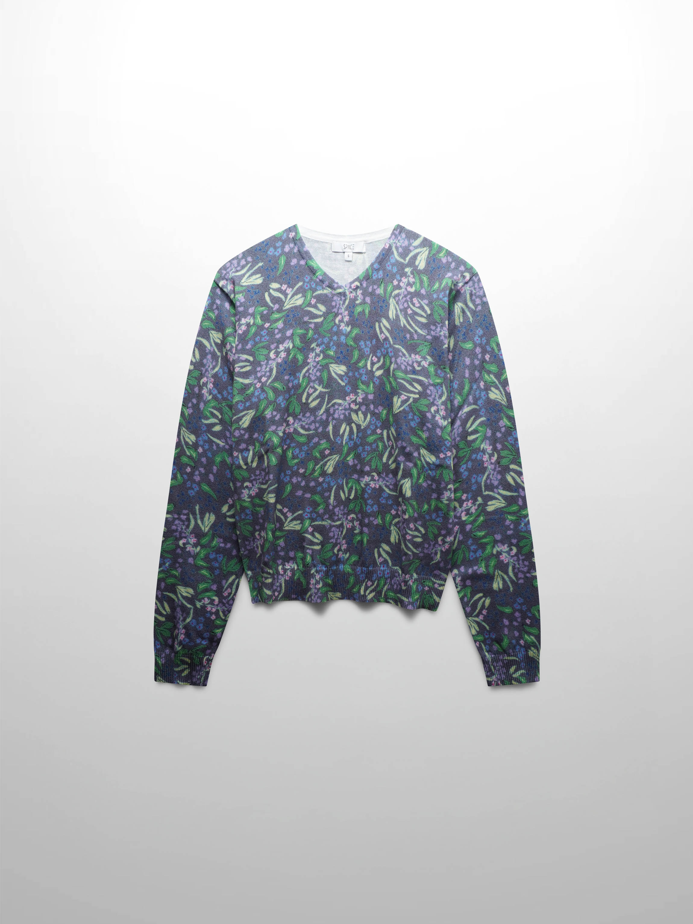 Floral Design Sweater-Lavender Blossom