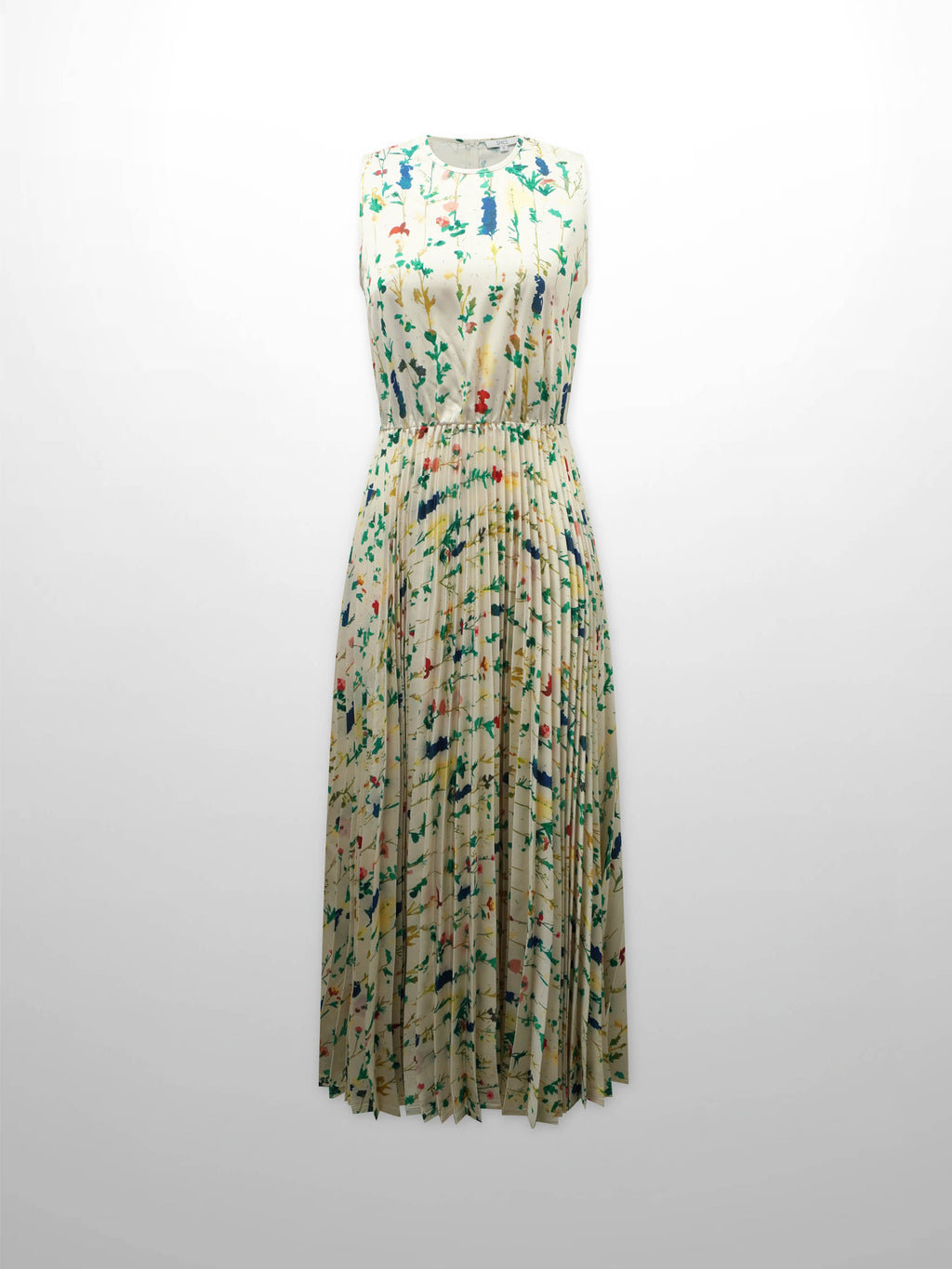 Pleated Bottom Slip Dress-Floral Confetti