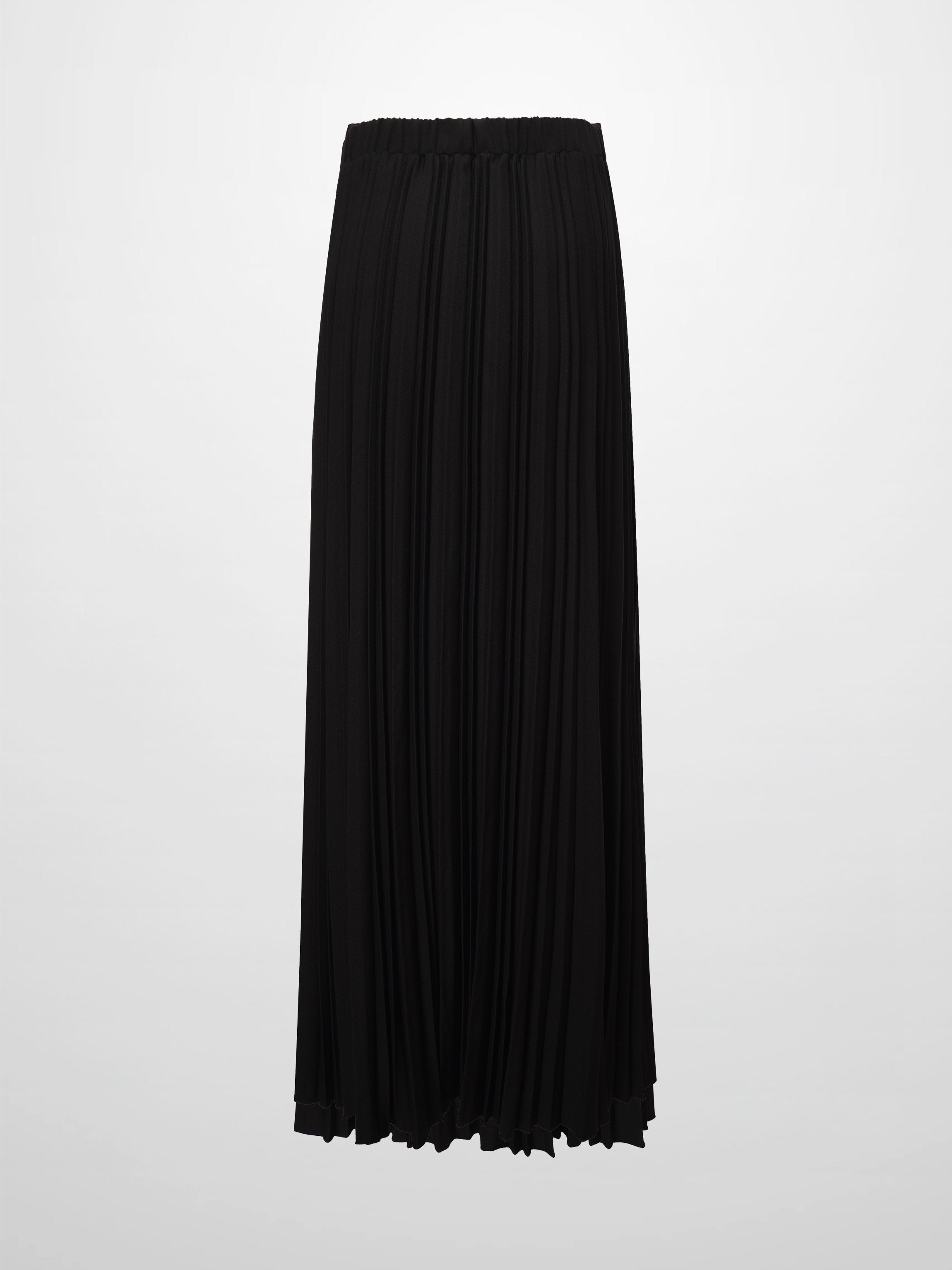 Mix Pleat Skirt-Black