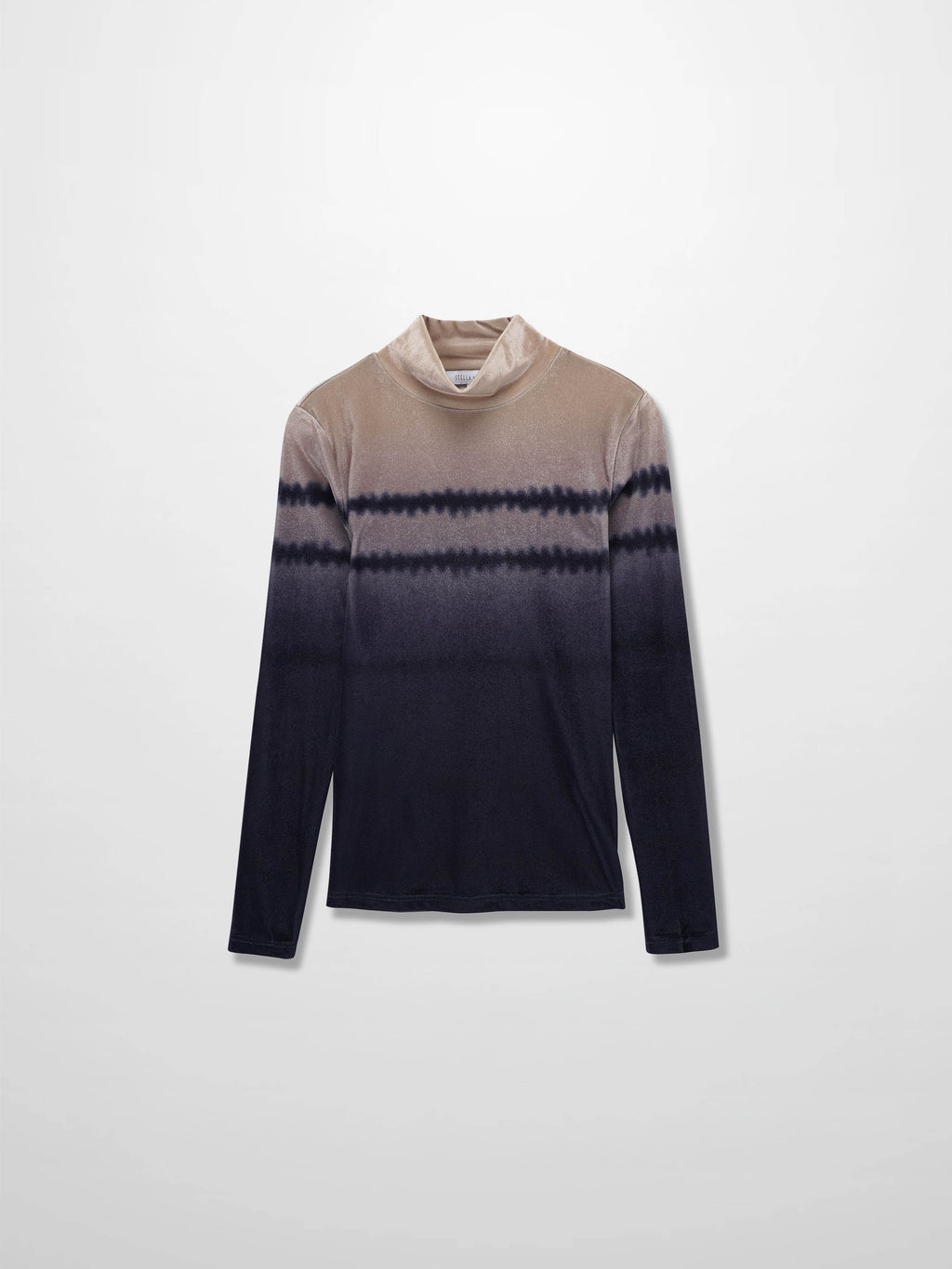 Velvet Printed Turtleneck-Ombre