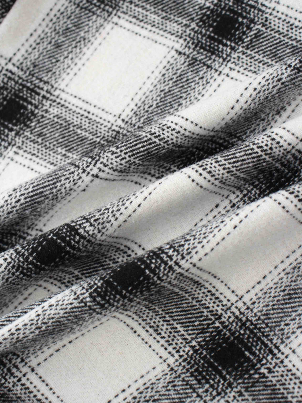 Double Breasted Belted Blazer-Black/White Plaid