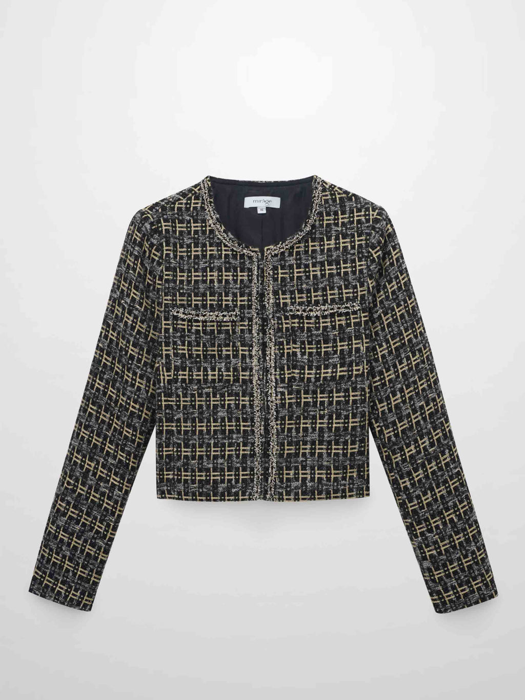 Boucle Jacket-Black/Gold