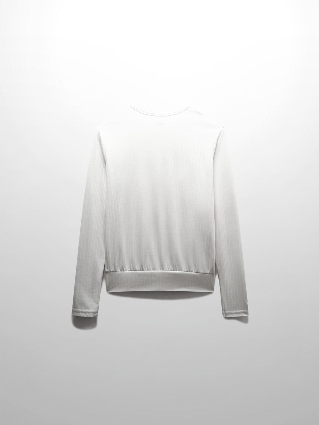 Ribbed High V Bomber-White