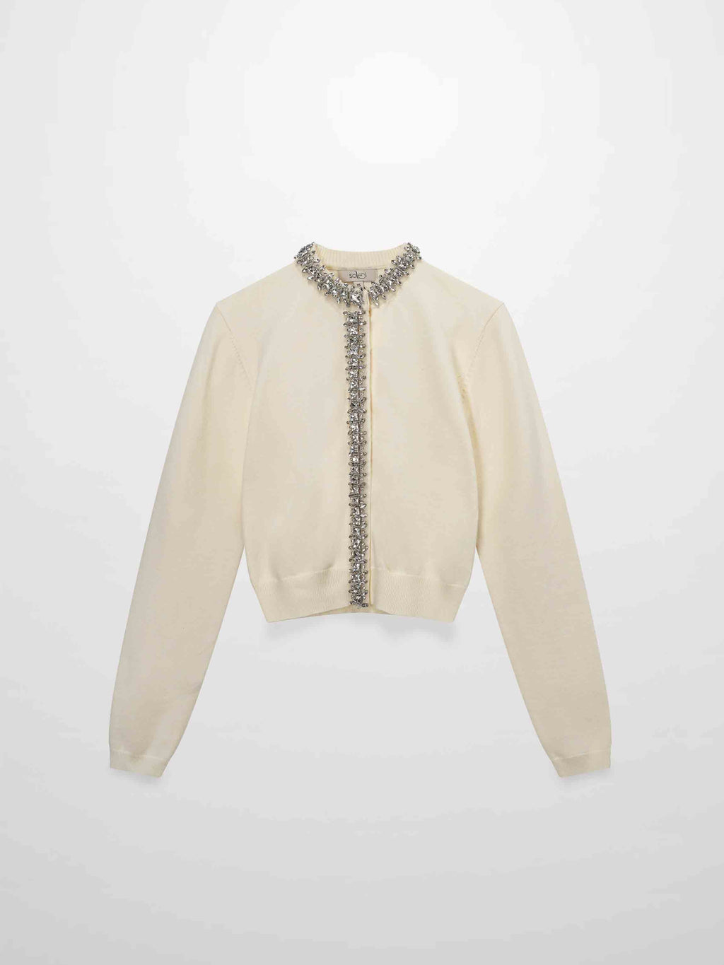 Embellished Cardigan Sweater-Cream