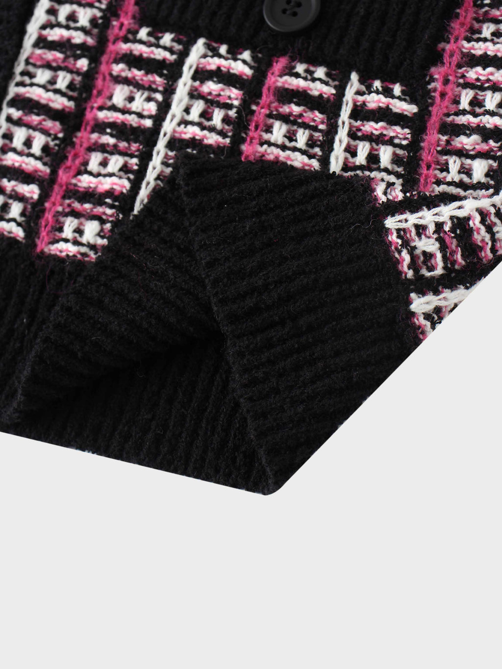 Boucle Knit Cardigan-Pink