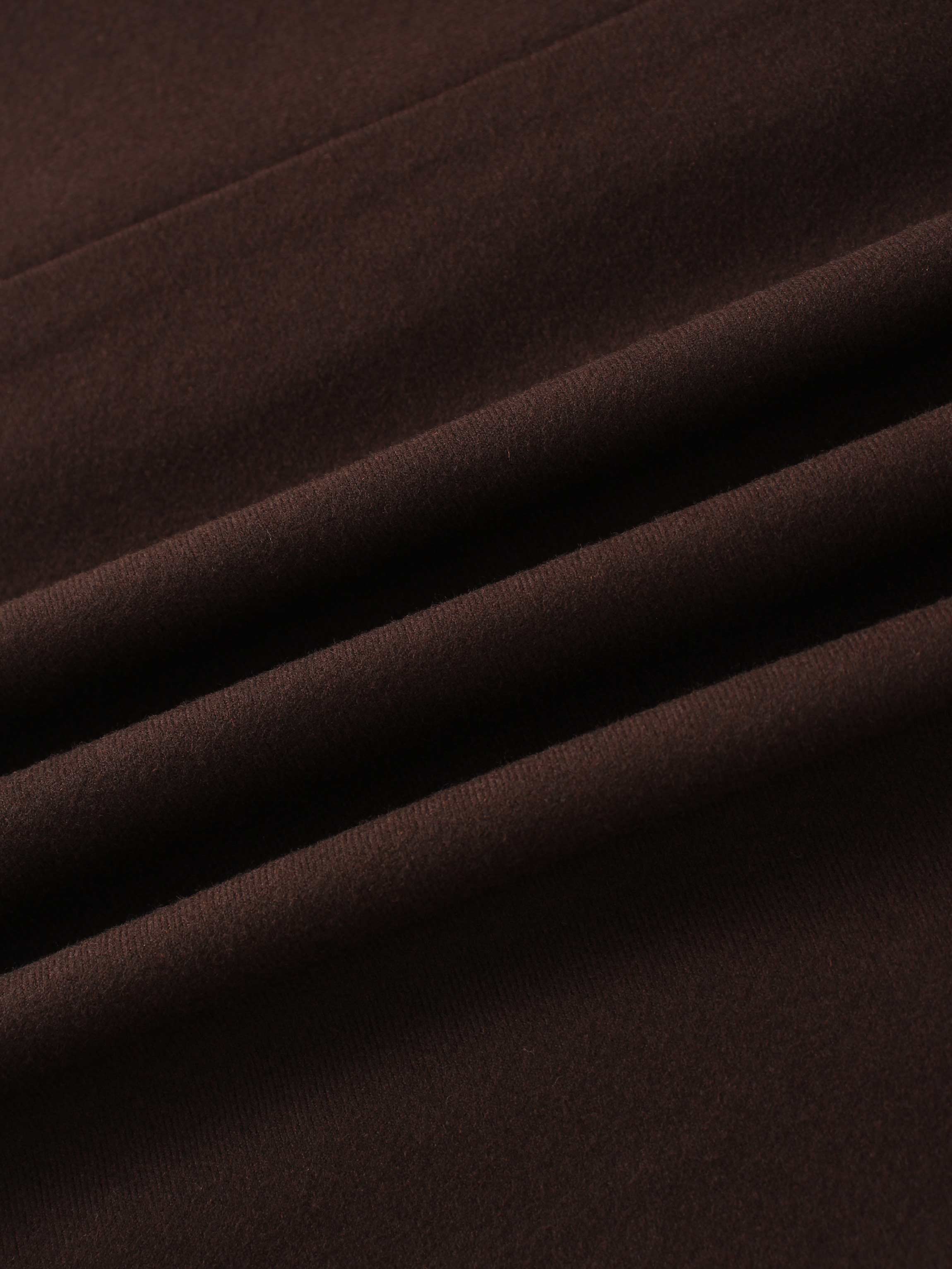 Basic A-Line Seamed Maxi Skirt-Brown