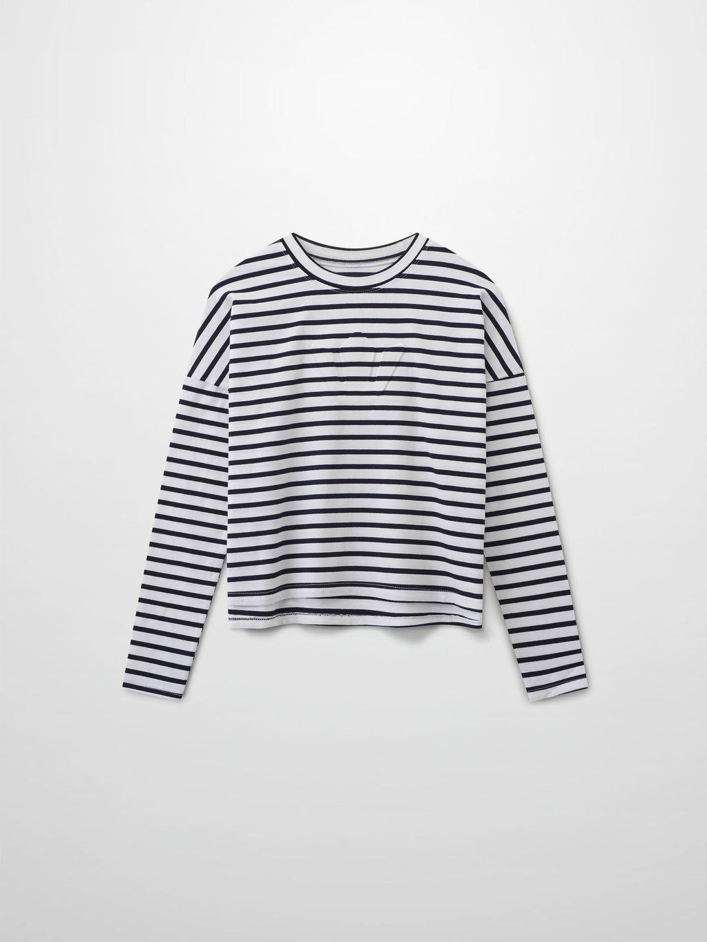 Crown Embossed T-Shirt-White/Blue