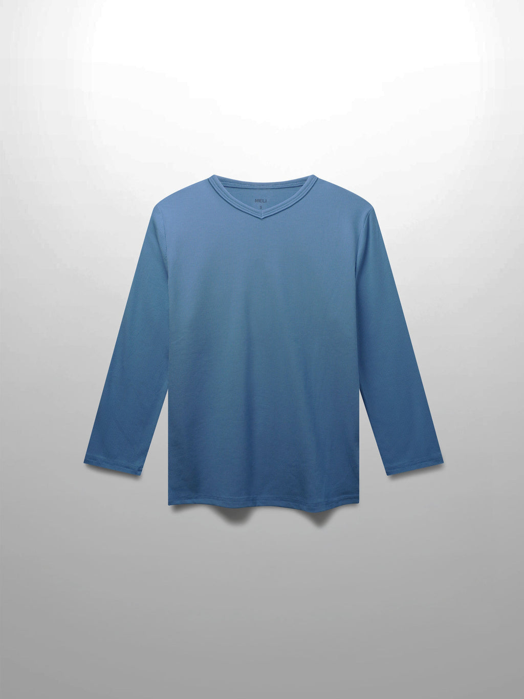 RIBBED HIGH V 3Q-DENIM BLUE