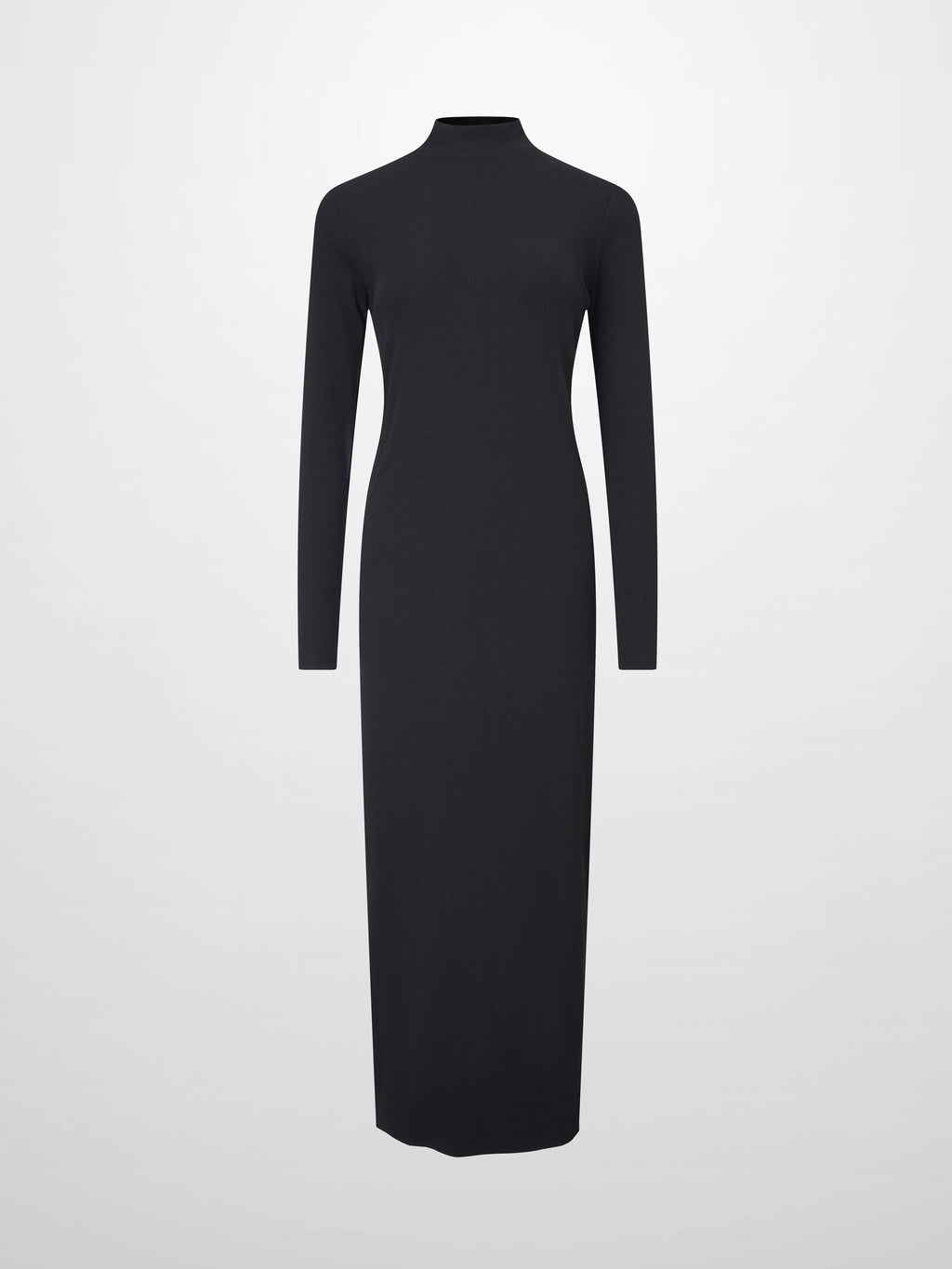 Ribbed Layering Dress-Black