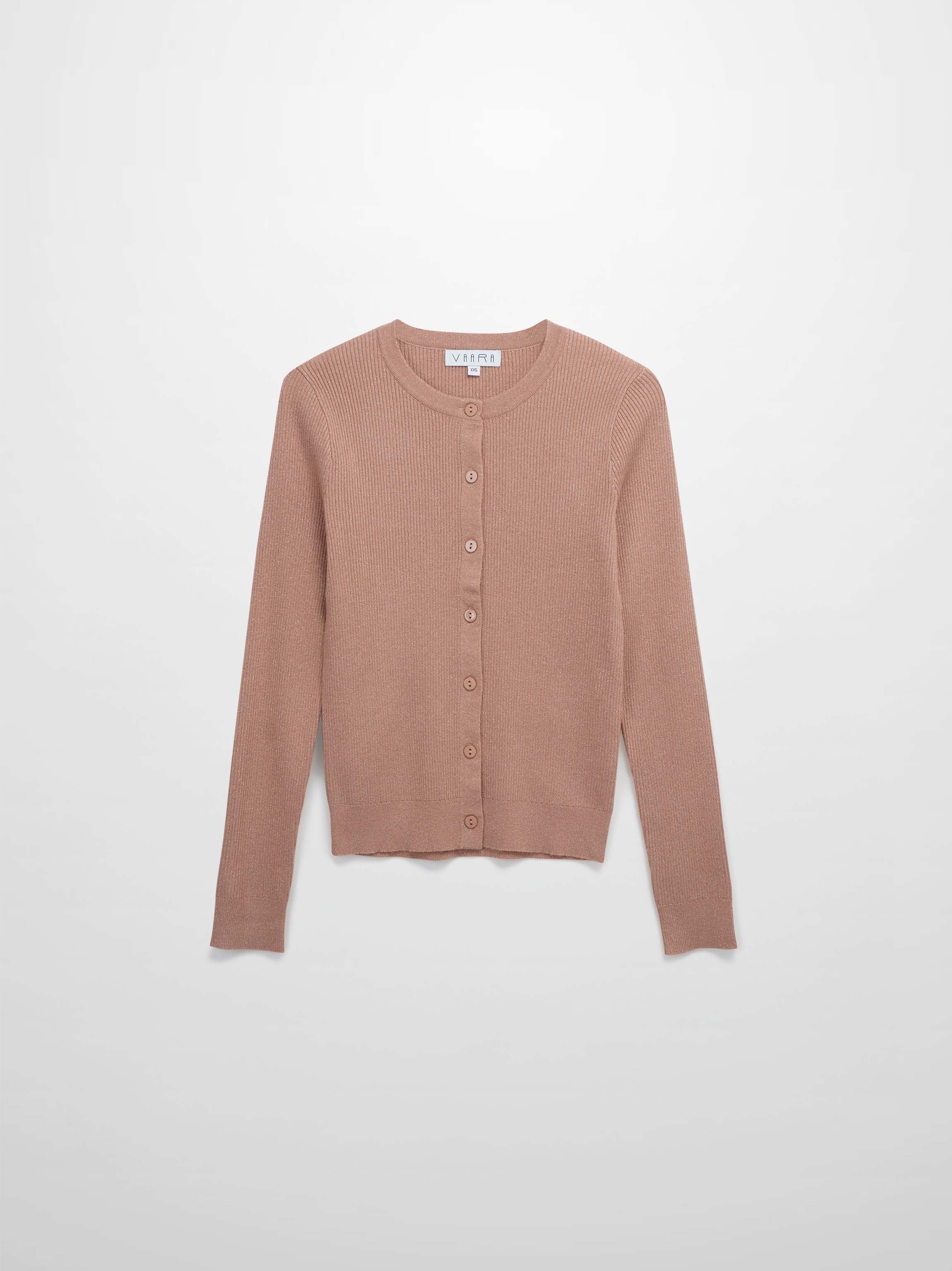 Lurex Ribbed Sweater-Blush