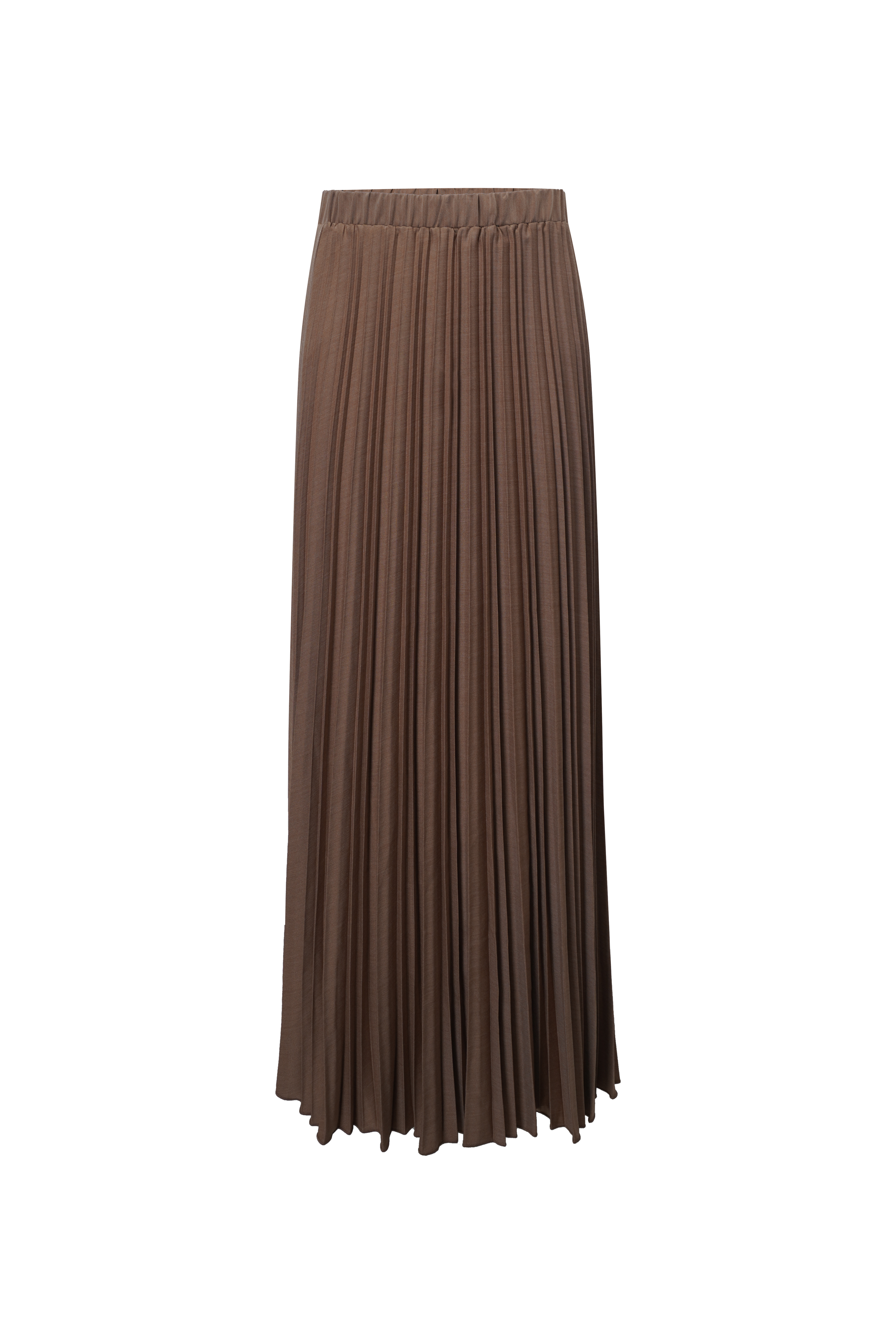 Mix Pleat Skirt-Camel