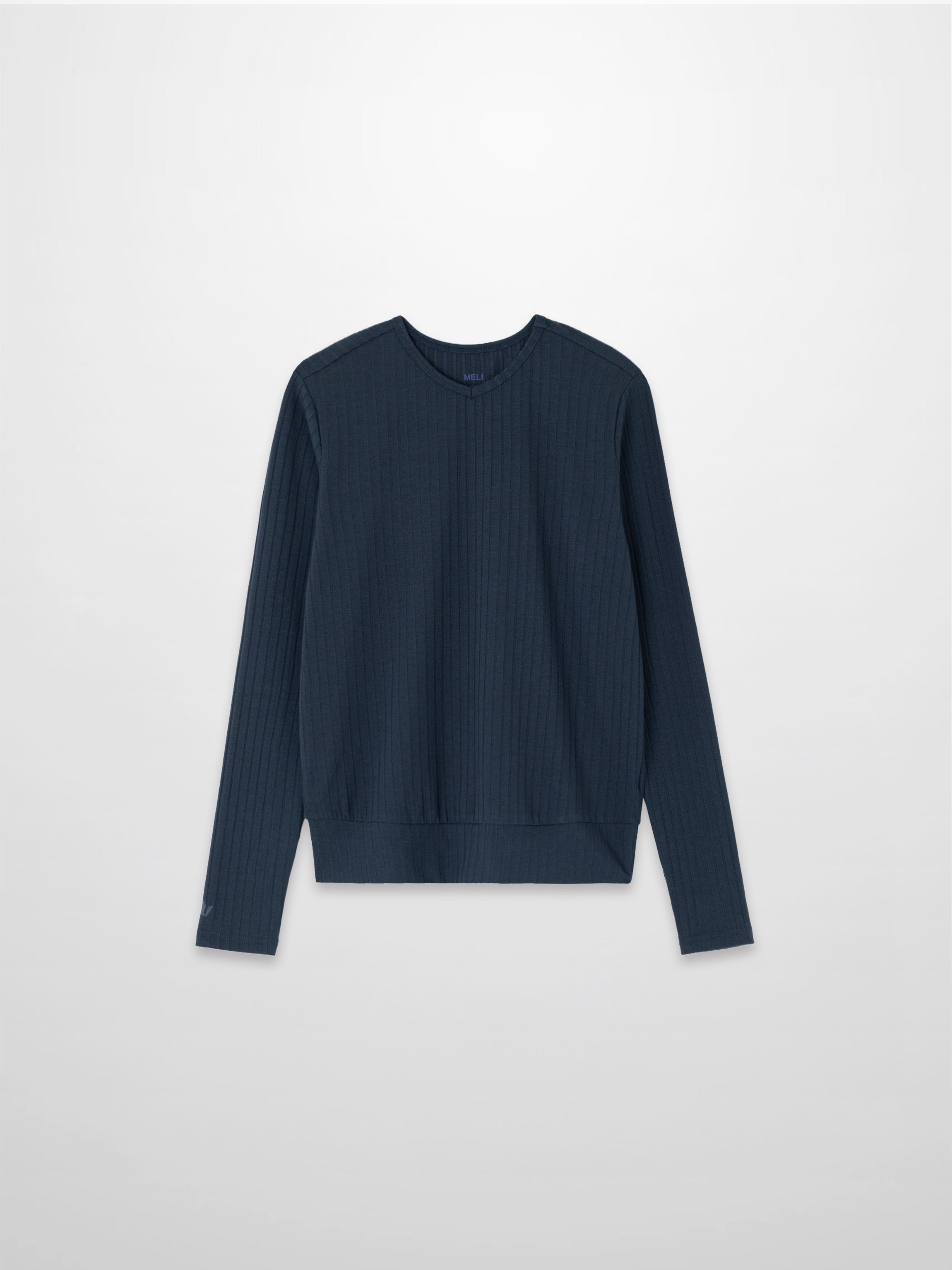 Ribbed High V Bomber-Navy