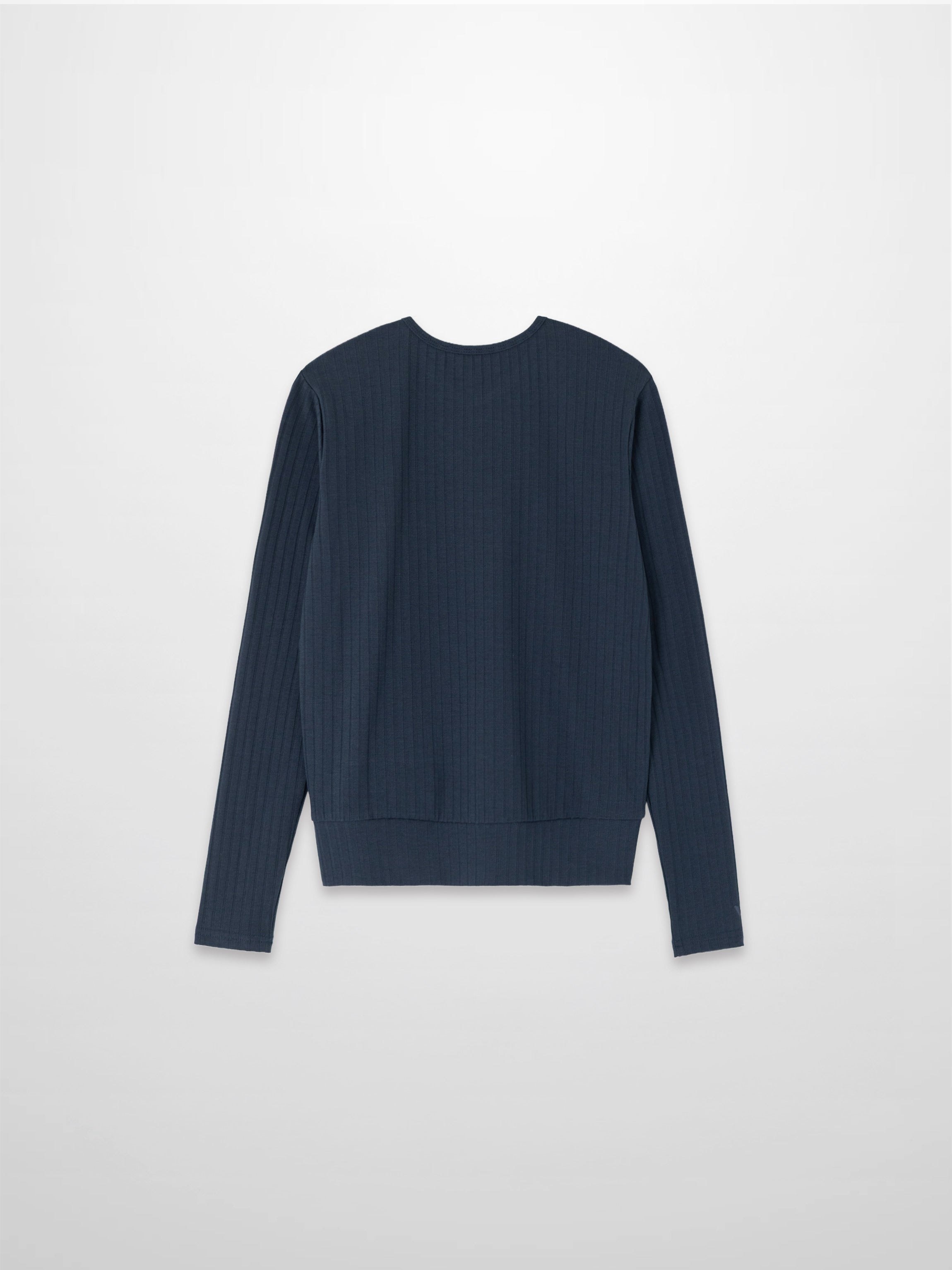 Ribbed High V Bomber-Navy