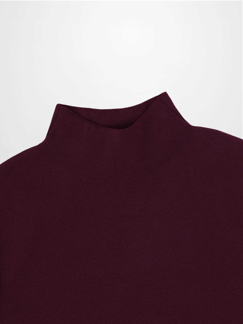 Sleeveless Mock Neck Sweater-Burgundy