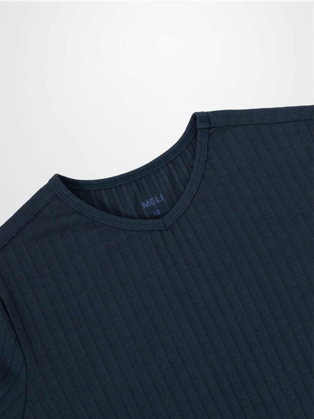 Ribbed High V Bomber-Navy