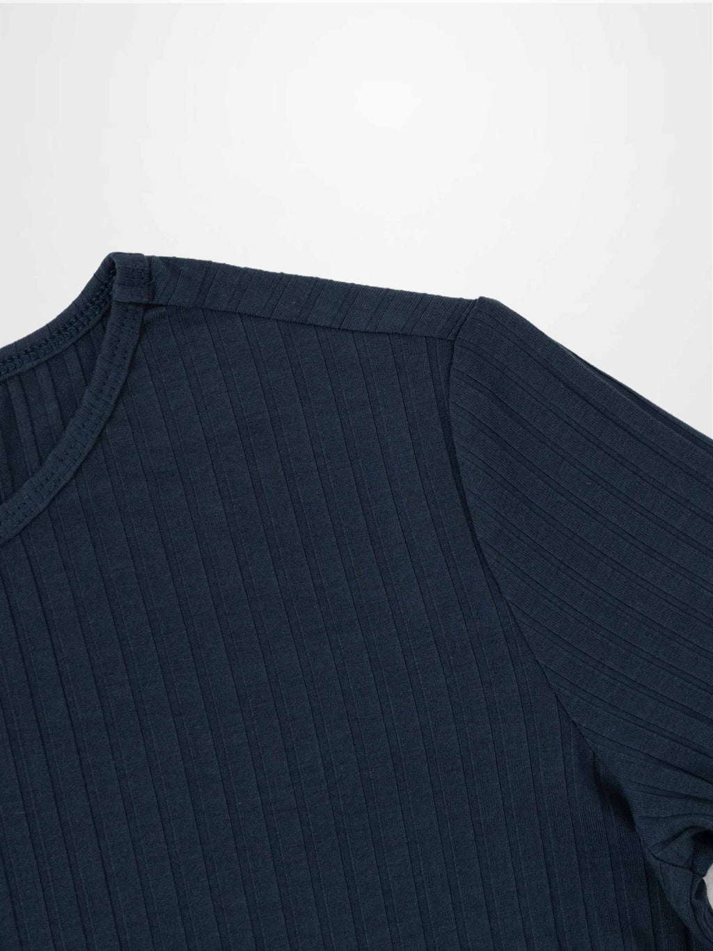 Ribbed High V Bomber-Navy