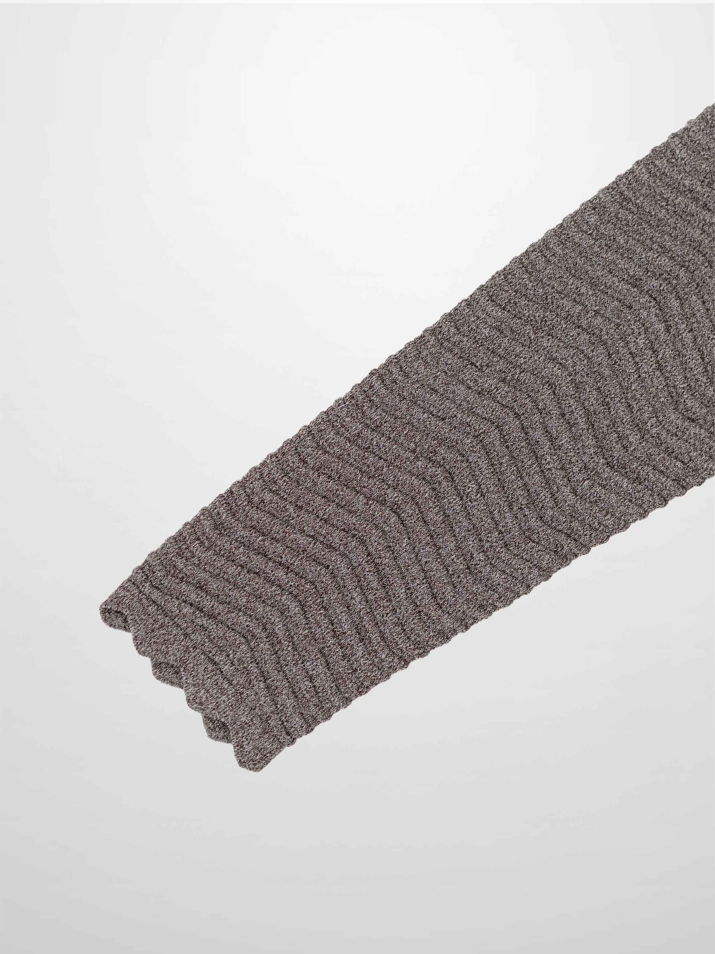 Wave Knit Cardigan-Heathered Brown