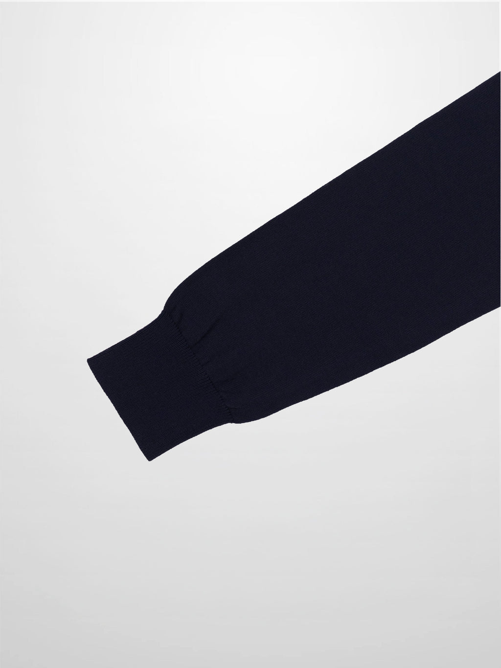 Wool Blend Collared Cardigan-Navy