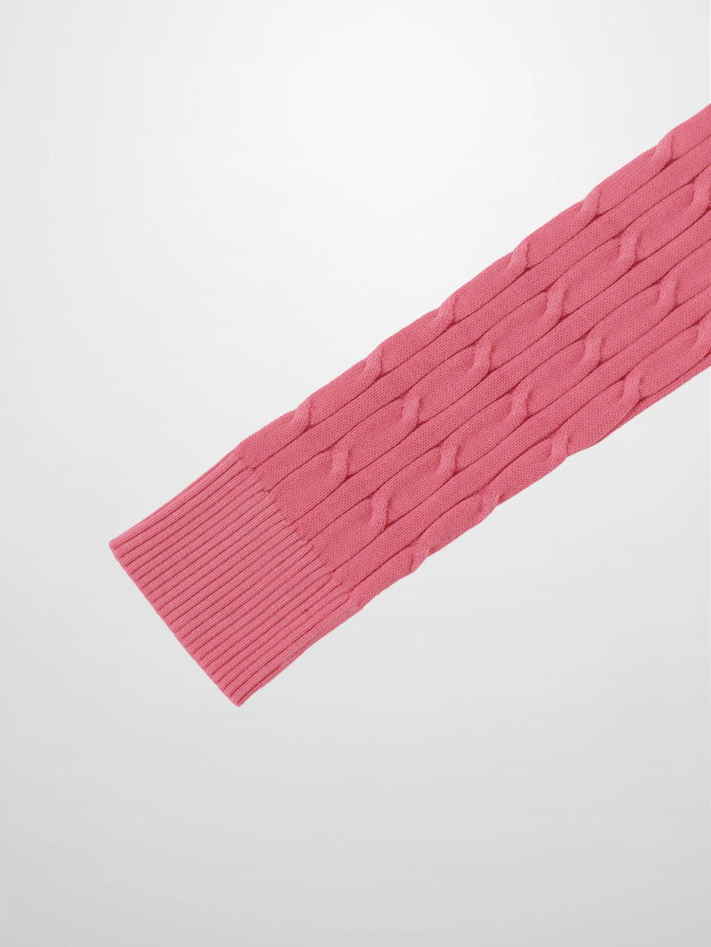 Printed Cable Sweater-Pink Flower