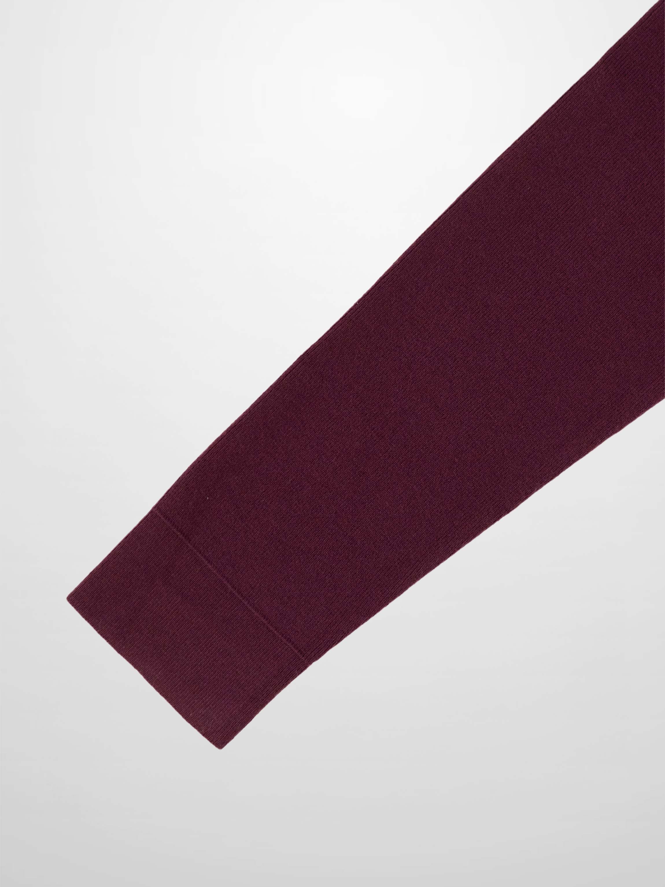 Back Wide Ribbed Cardigan Sweater-Burgundy