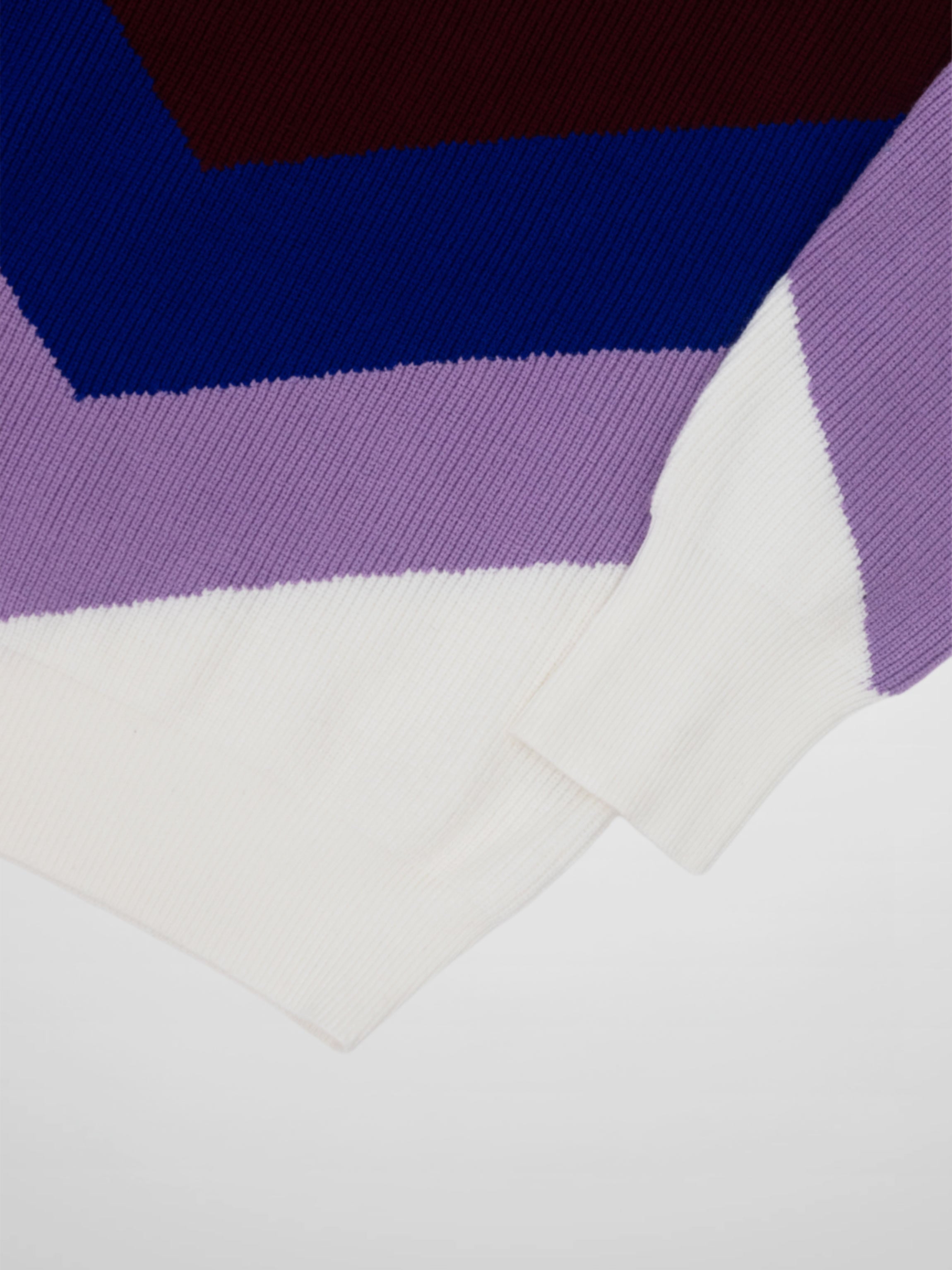 Multi V Sweater-Black/Blue/Lavander