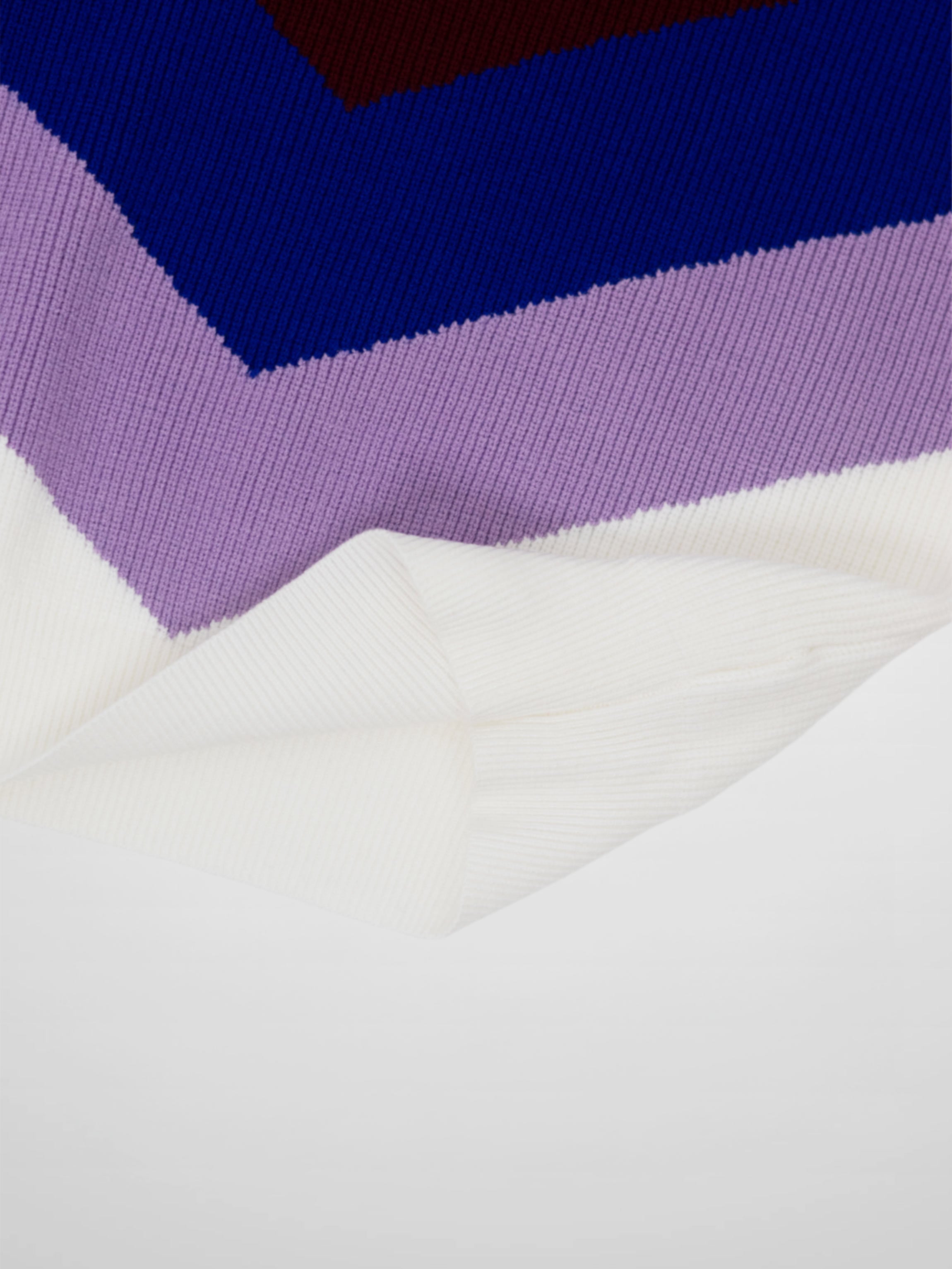 Multi V Sweater-Black/Blue/Lavander