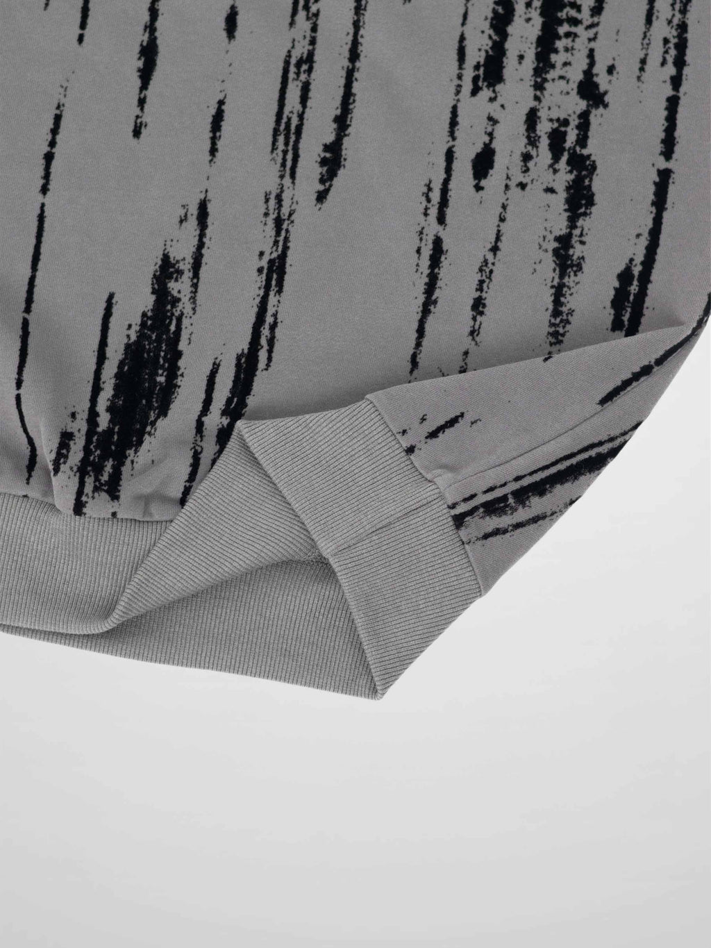 Tie Dye Splash Sweatshirt-Light Grey/Black