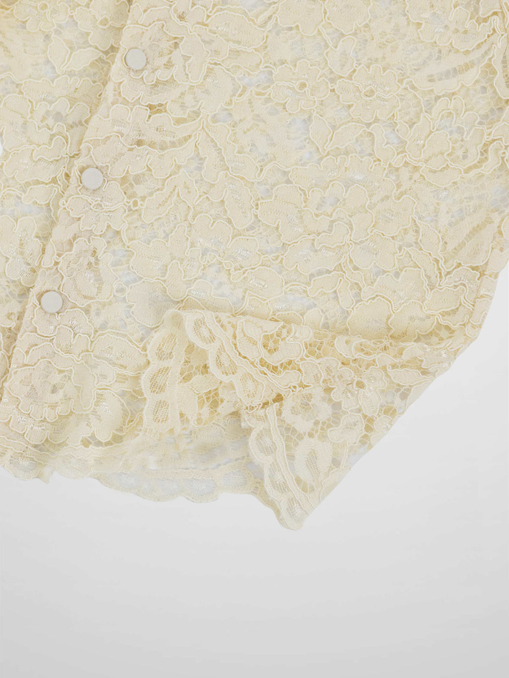 Lace Button Down Cardigan Top-Cream