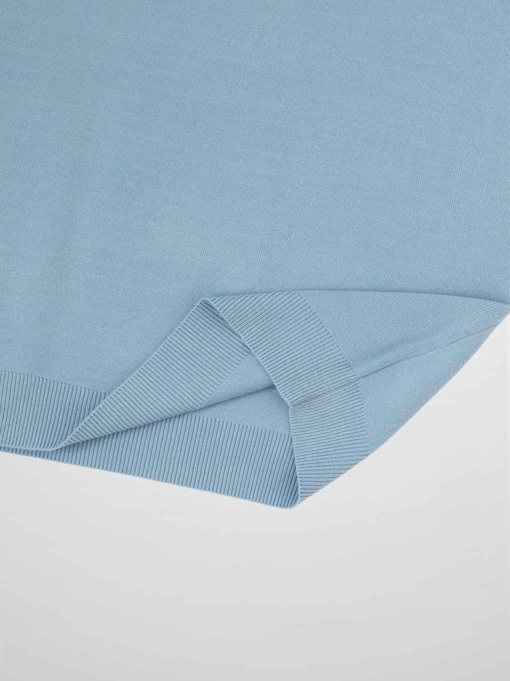 Mock Neck Thin Knit Sweater-Light Blue