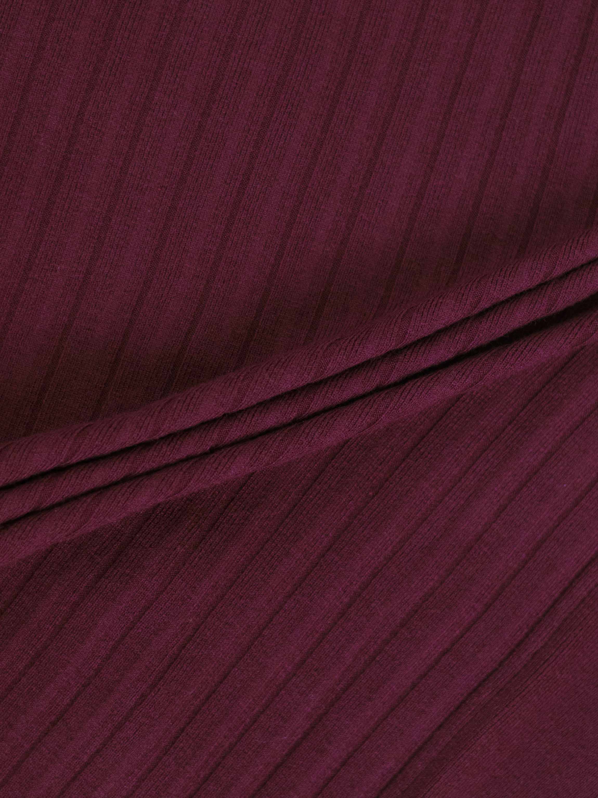 Back Wide Ribbed Cardigan Sweater-Burgundy